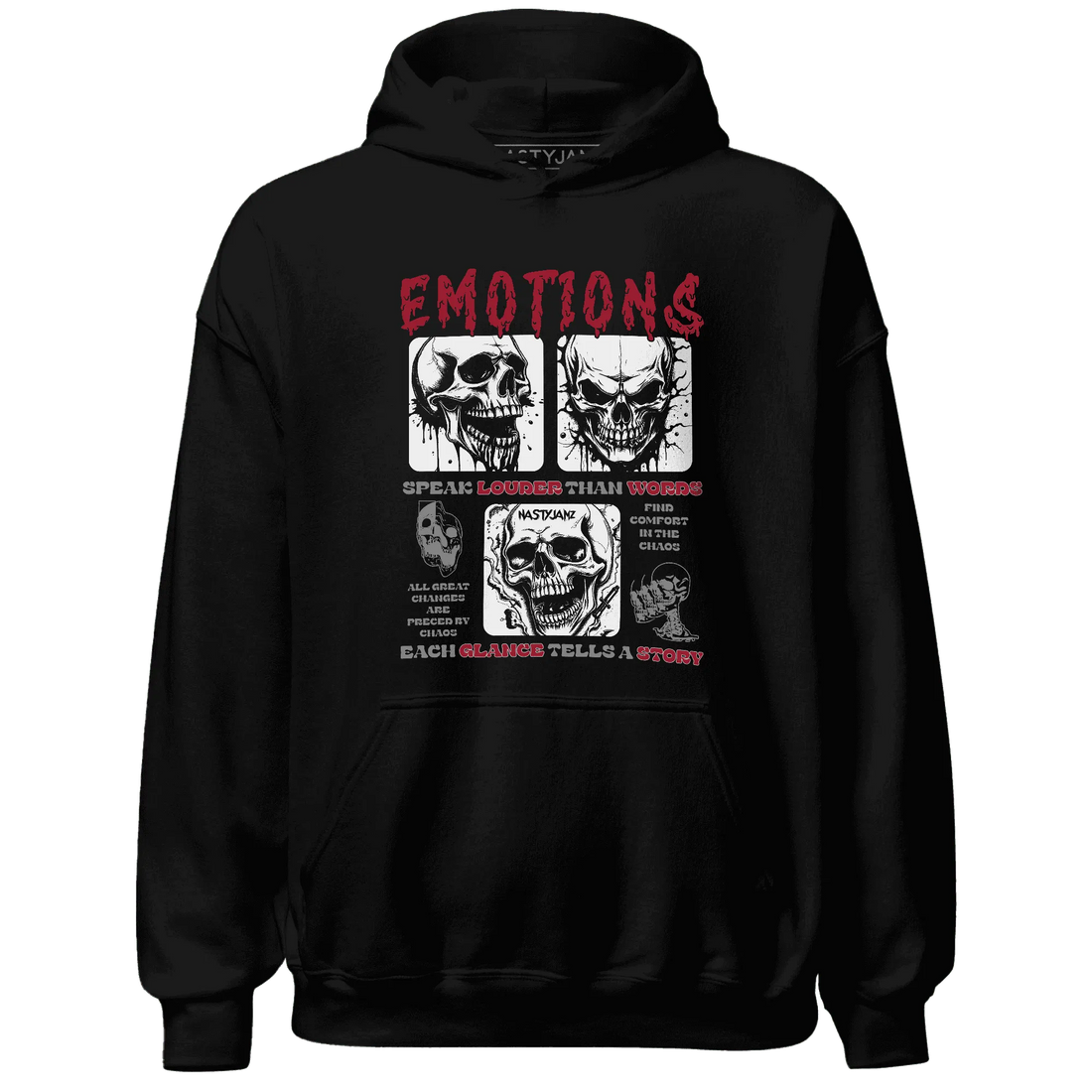 NastyJamz-Retro-Red-Taxi-12s-Hoodie-Match-Emotions-Skull