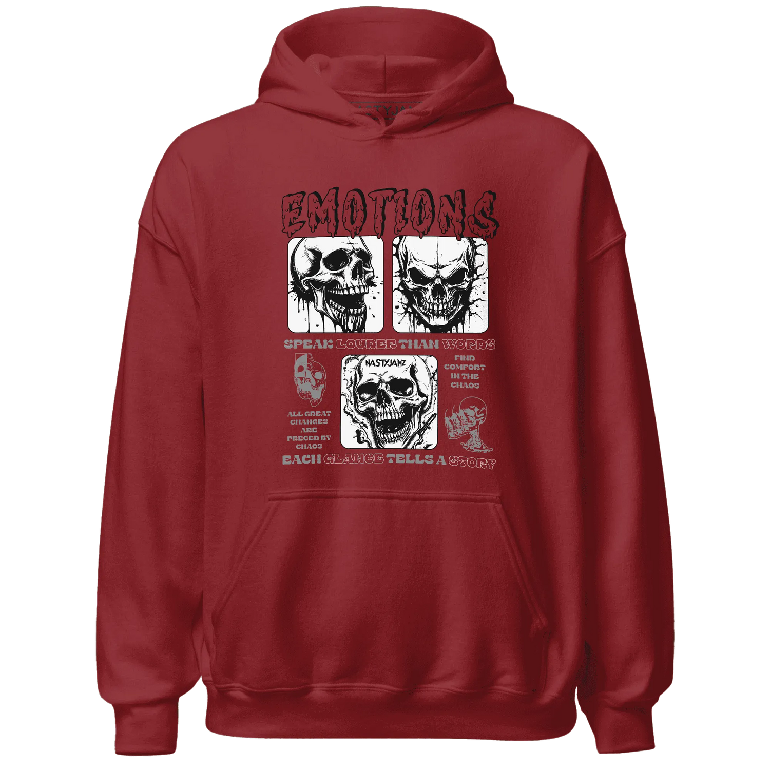 NastyJamz-Retro-Red-Taxi-12s-Hoodie-Match-Emotions-Skull