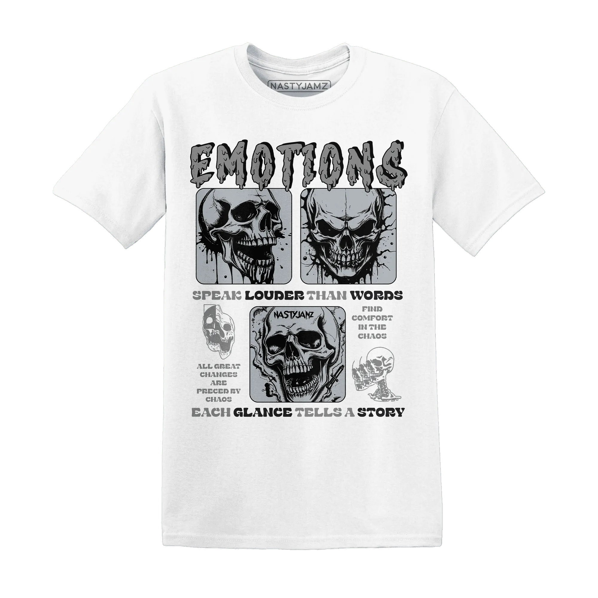 NastyJamz-Wolf-Grey-12s-T-Shirt-Match-Emotions-Skull