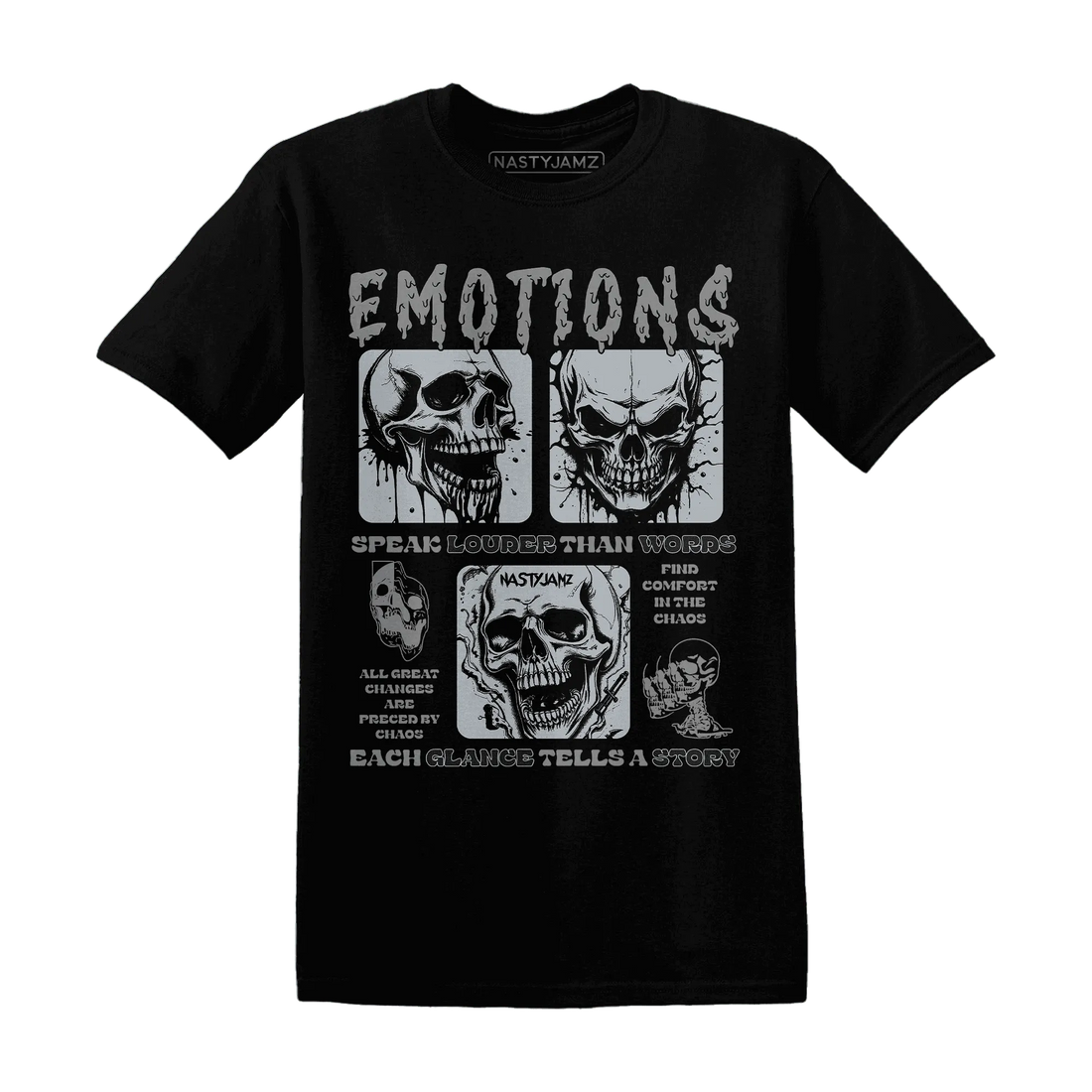 NastyJamz-Wolf-Grey-12s-T-Shirt-Match-Emotions-Skull