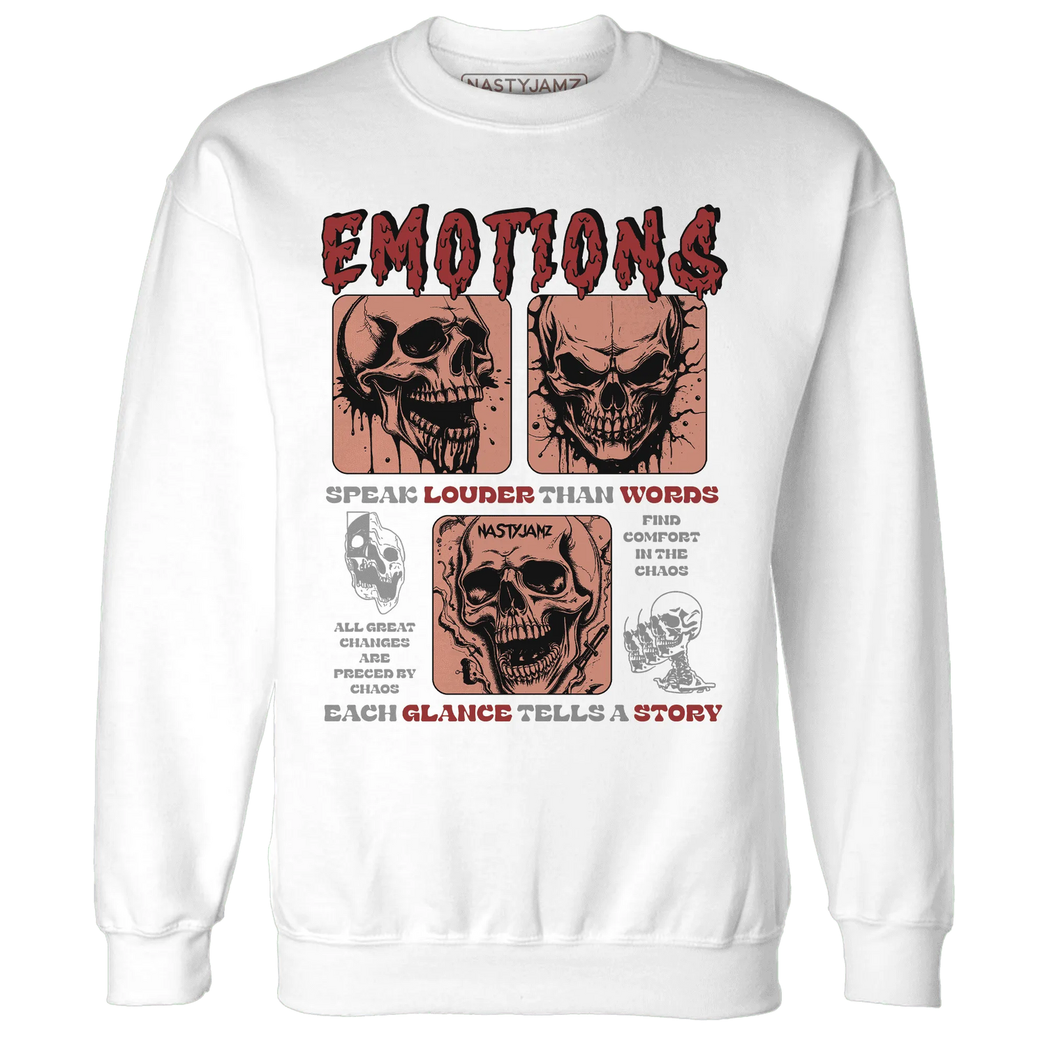 NastyJamz-Dune-Red-13s-Sweatshirt-Match-Emotions-Skull