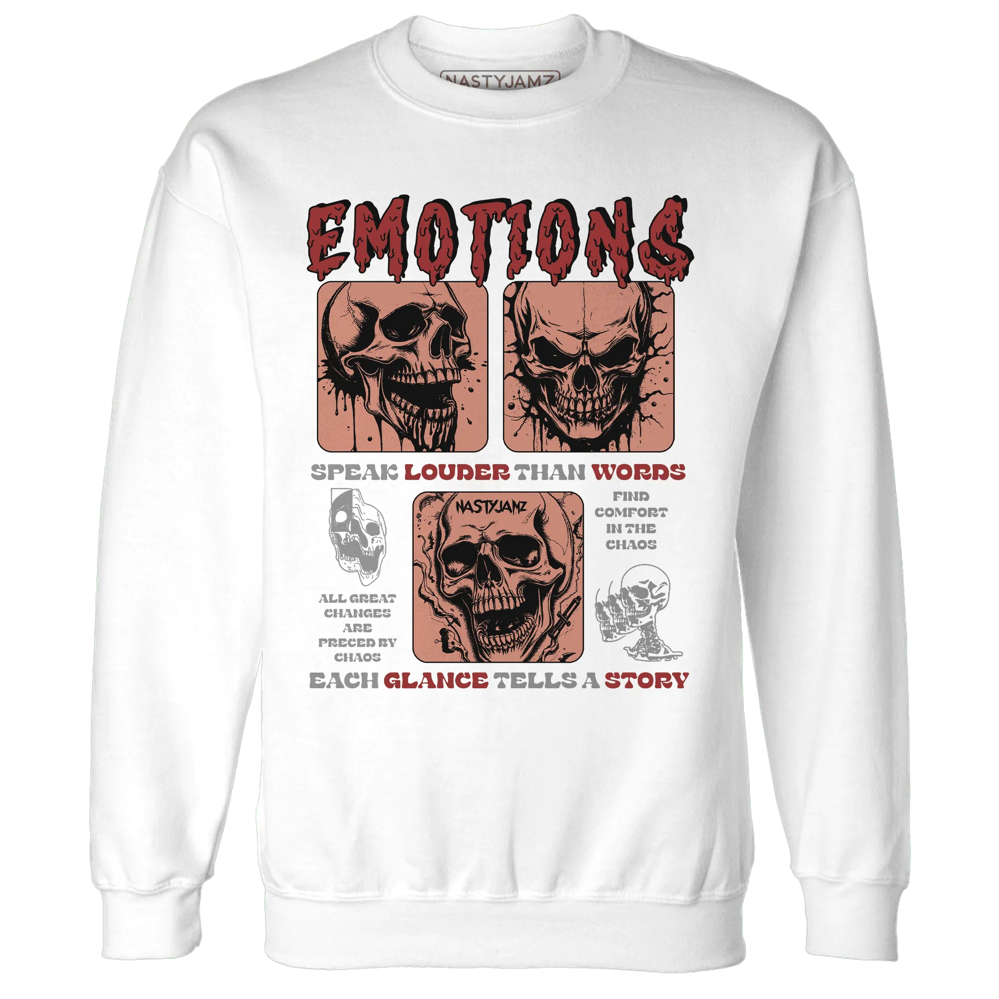 NastyJamz-Dune-Red-13s-Sweatshirt-Match-Emotions-Skull