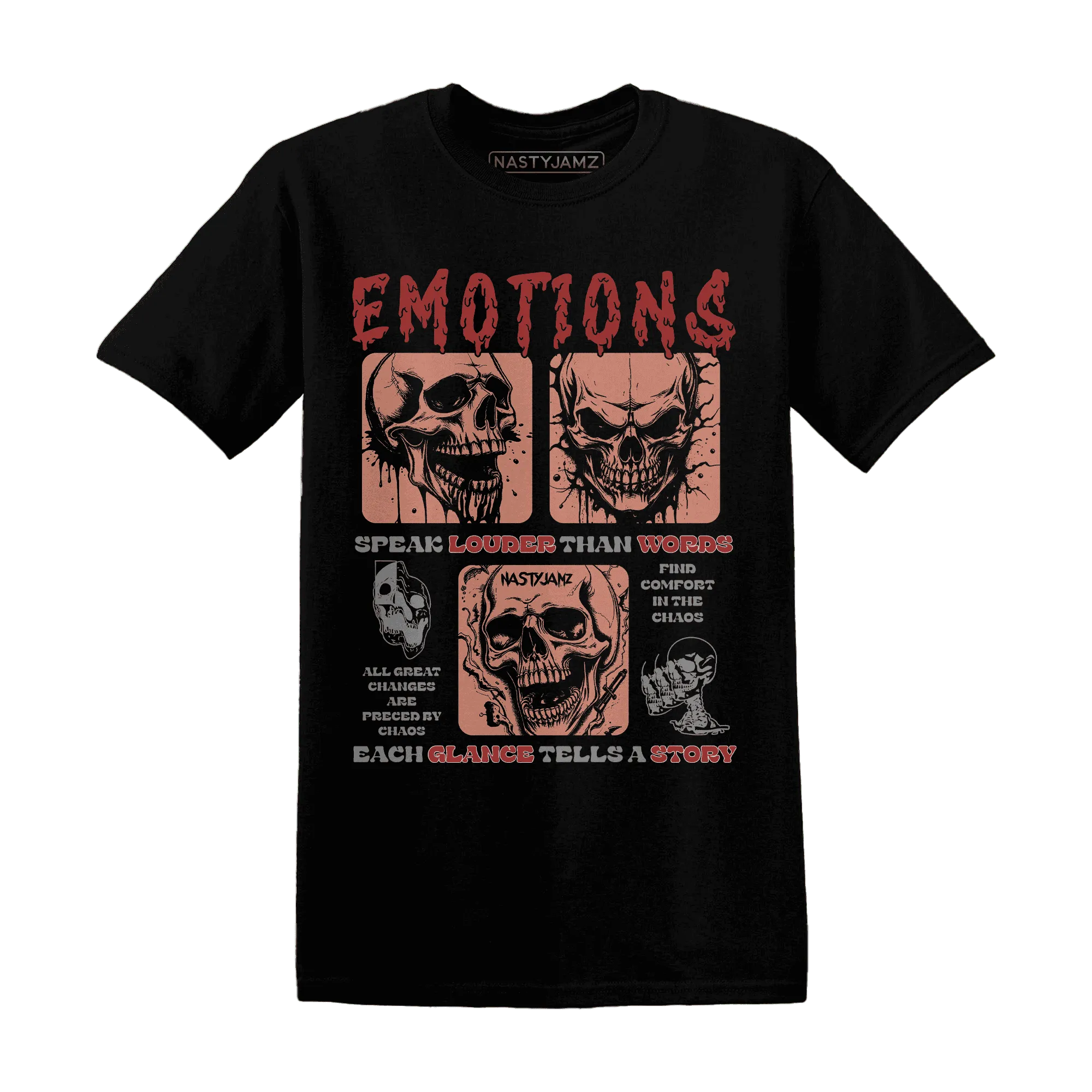 Dune-Red-13s-NastyJamz-T-Shirt-Match-Emotions-Skull