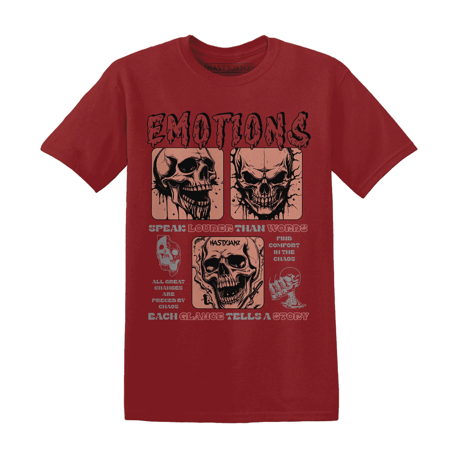 Dune-Red-13s-NastyJamz-T-Shirt-Match-Emotions-Skull