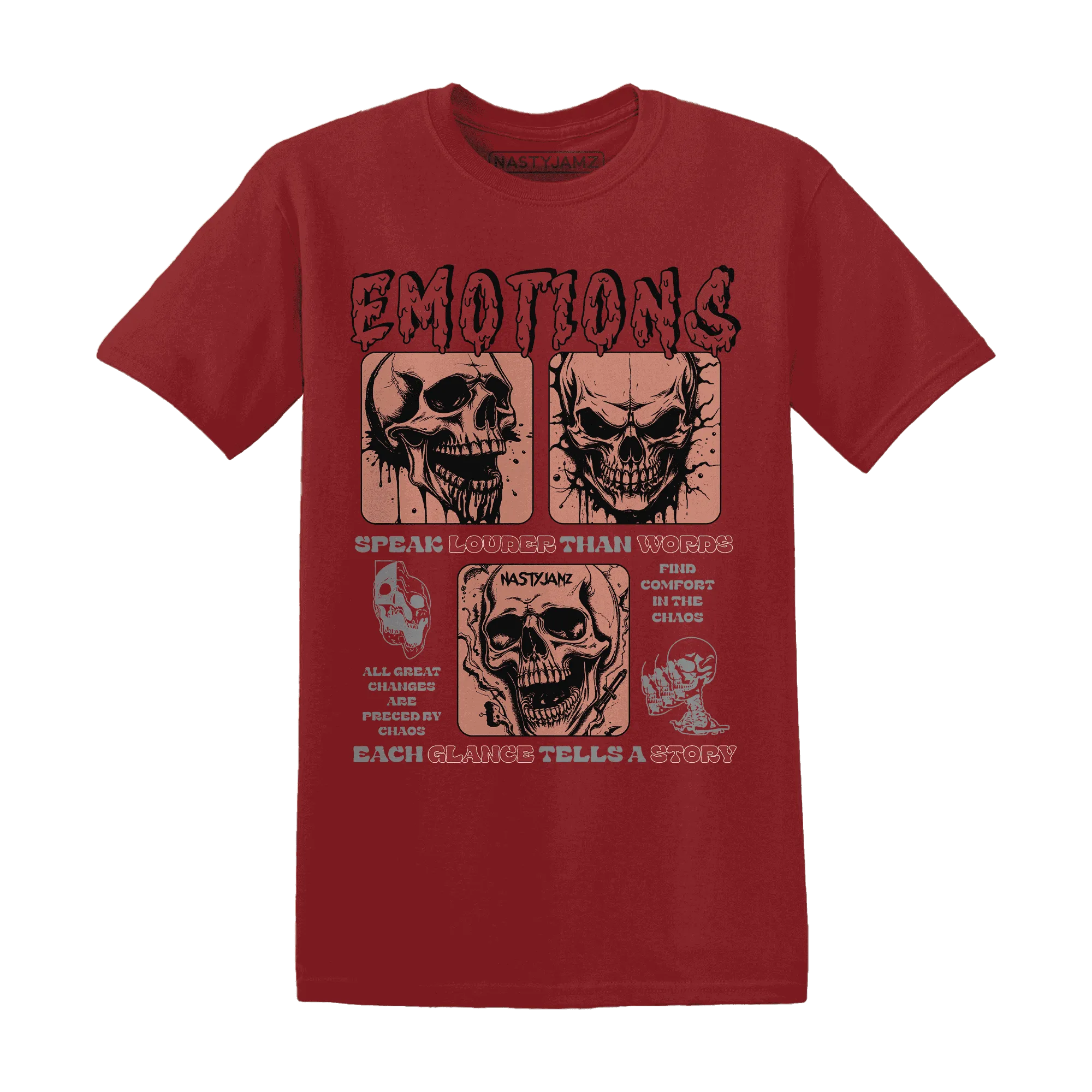 Dune-Red-13s-NastyJamz-T-Shirt-Match-Emotions-Skull