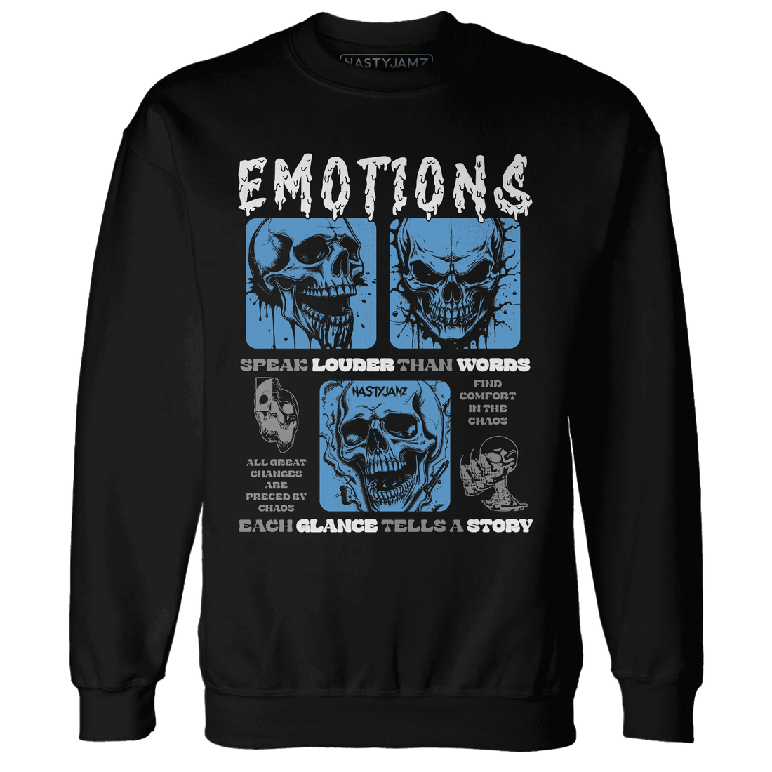 NastyJamz-Carolina-Blue-Univercitii-17s-Sweatshirt-Match-Emotions-Skull