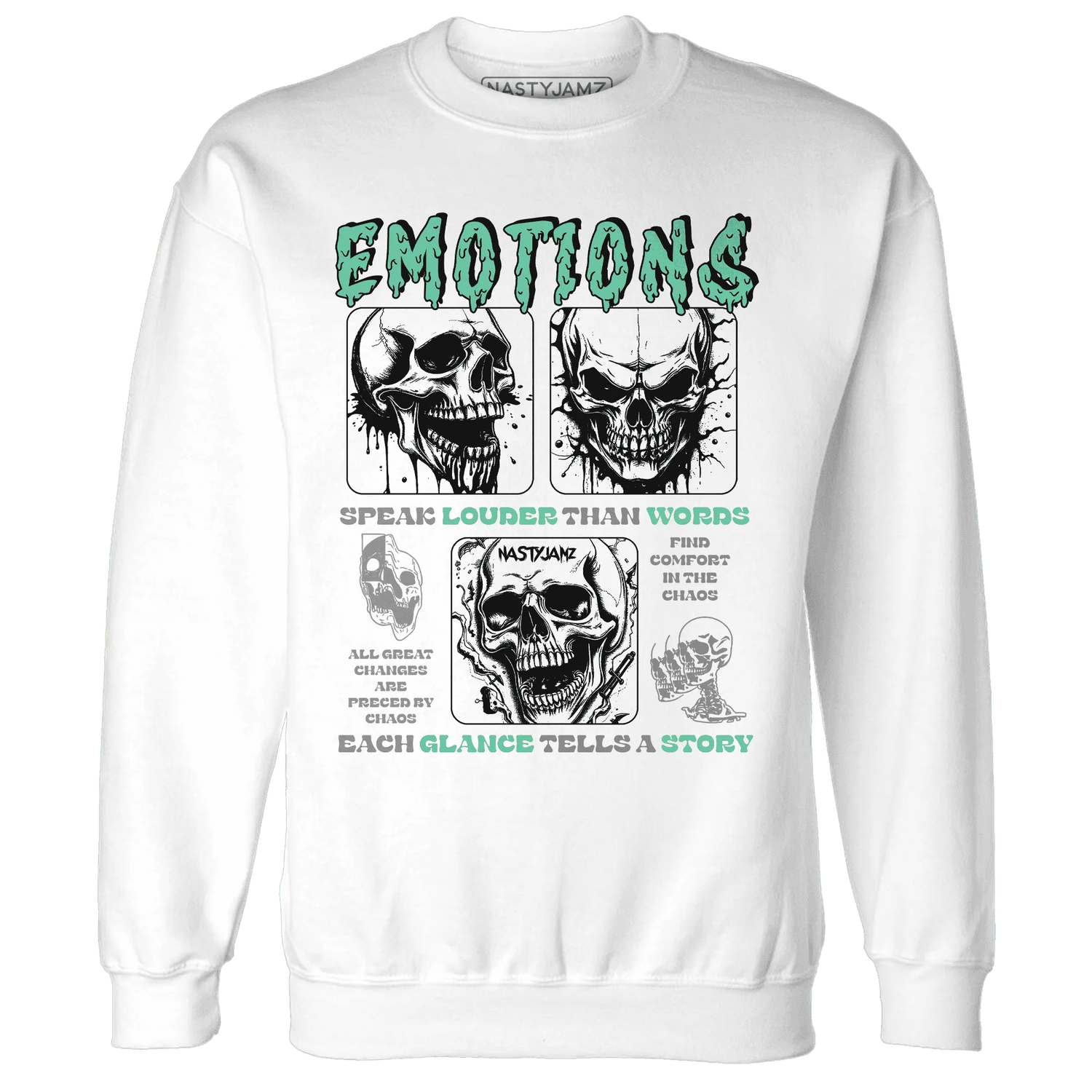 NastyJamz-High-OG-Green-Glow-1s-Sweatshirt-Match-Emotions-Skull