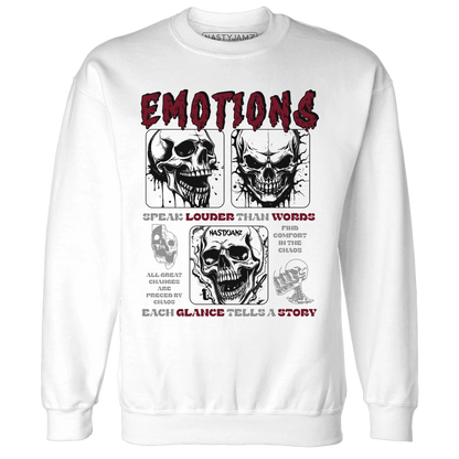 NastyJamz-High-White-Team-Red-1s-Sweatshirt-Match-Emotions-Skull