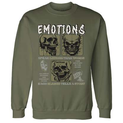 NastyJamz-Medium-Olive-1s-Sweatshirt-Match-Emotions-Skull