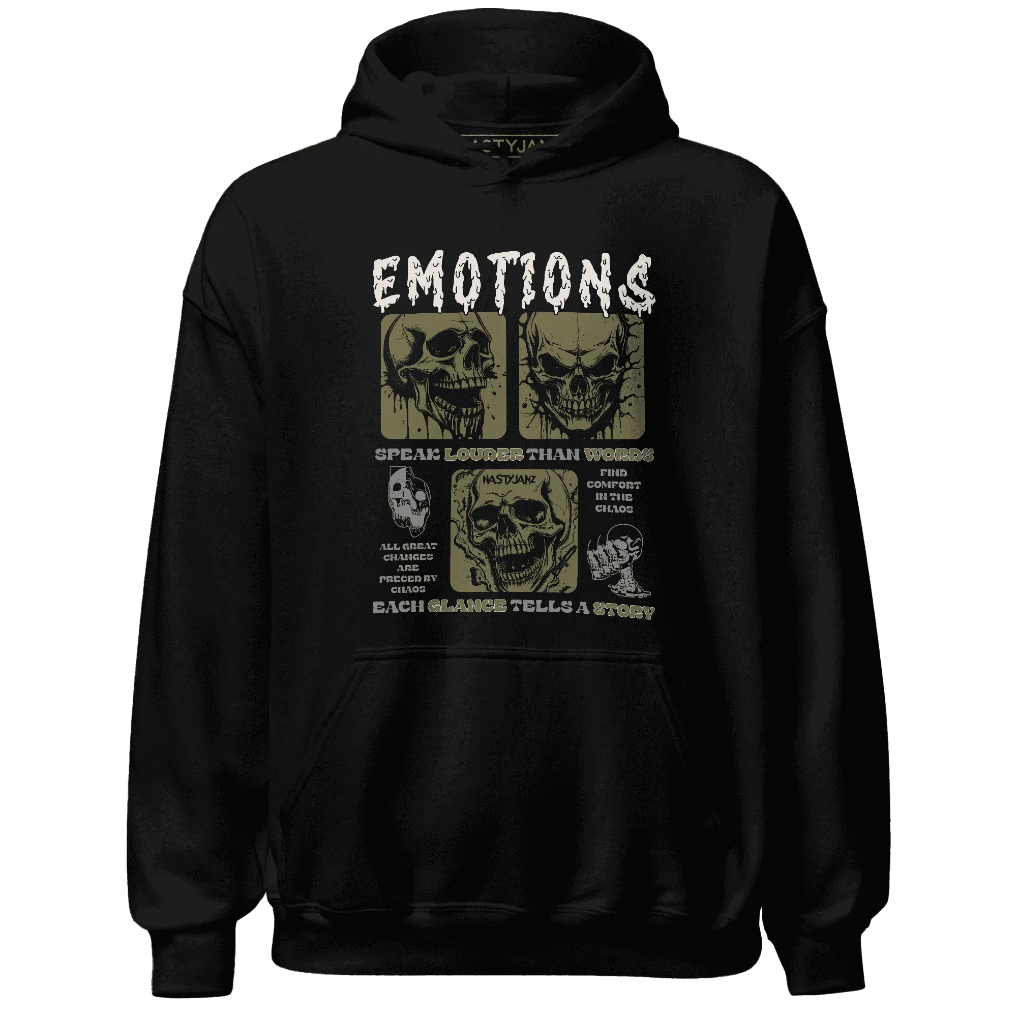 NastyJamz-Medium-Olive-1s-Hoodie-Match-Emotions-Skull