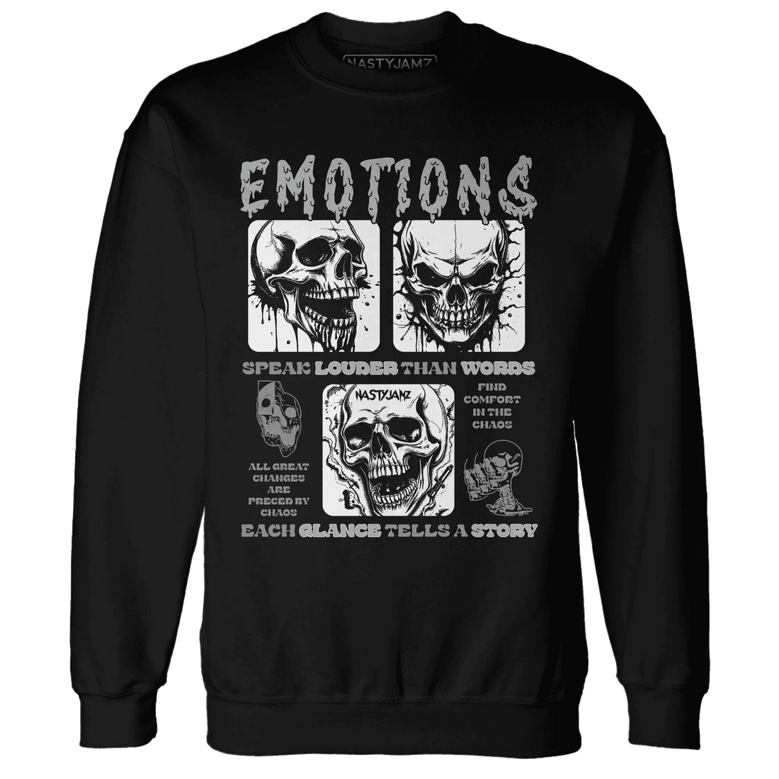 NastyJamz-Wolf-Grey-1s-Sweatshirt-Match-Emotions-Skull