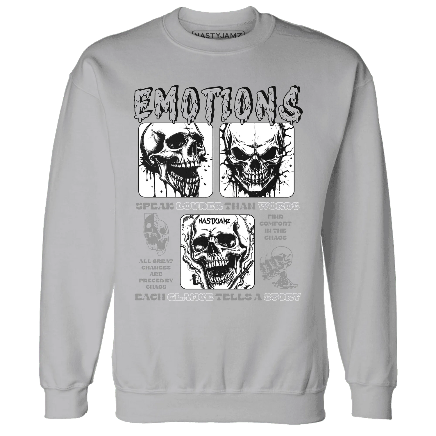 NastyJamz-Wolf-Grey-1s-Sweatshirt-Match-Emotions-Skull