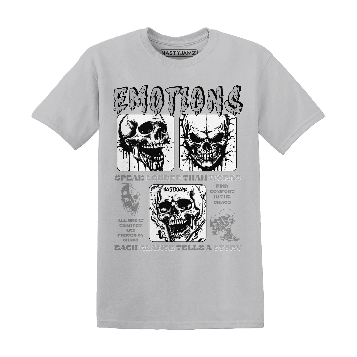NastyJamz-Wolf-Grey-1s-T-Shirt-Match-Emotions-Skull