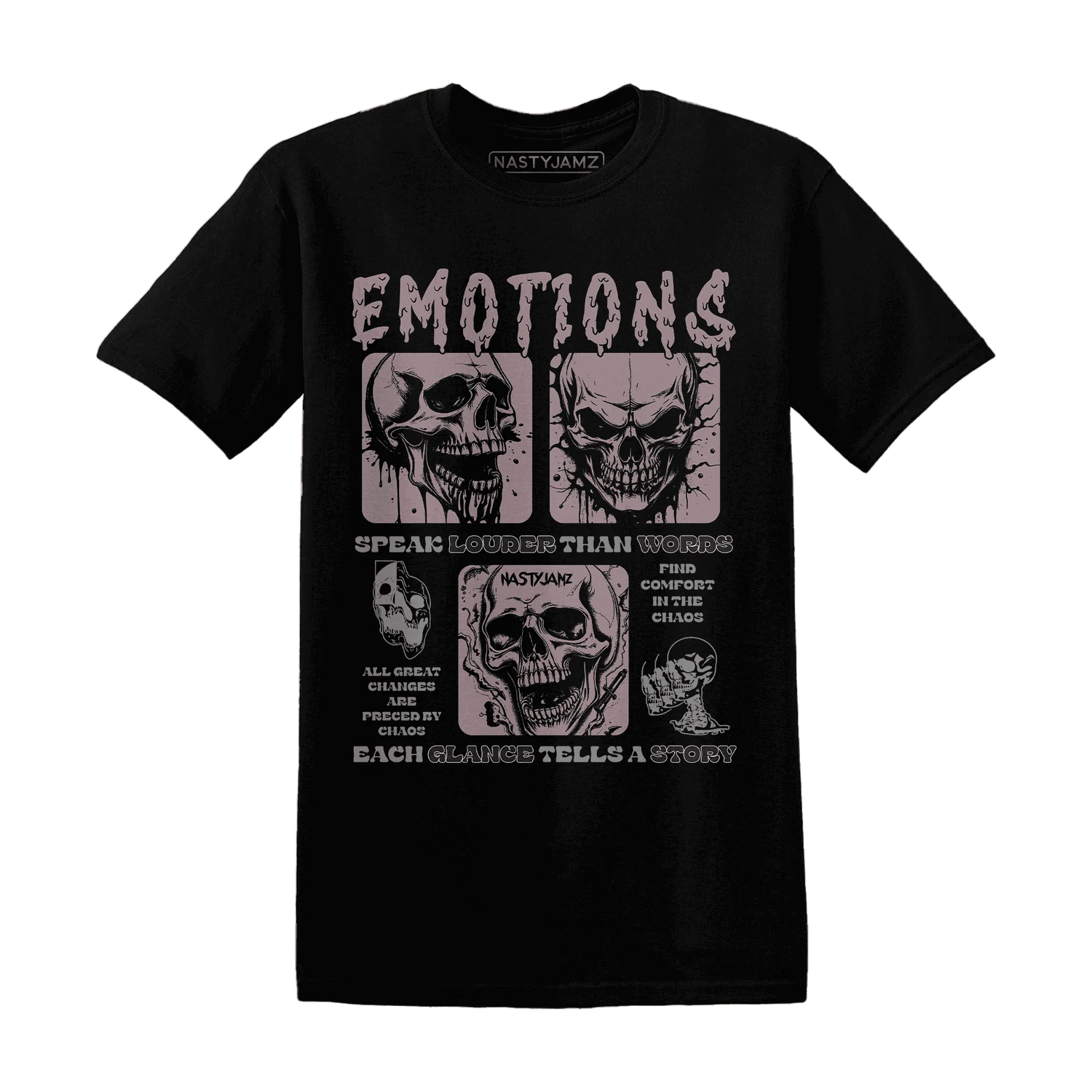 Black-Violet-Ore-3s-NastyJamz-T-Shirt-Match-Emotions-Skull