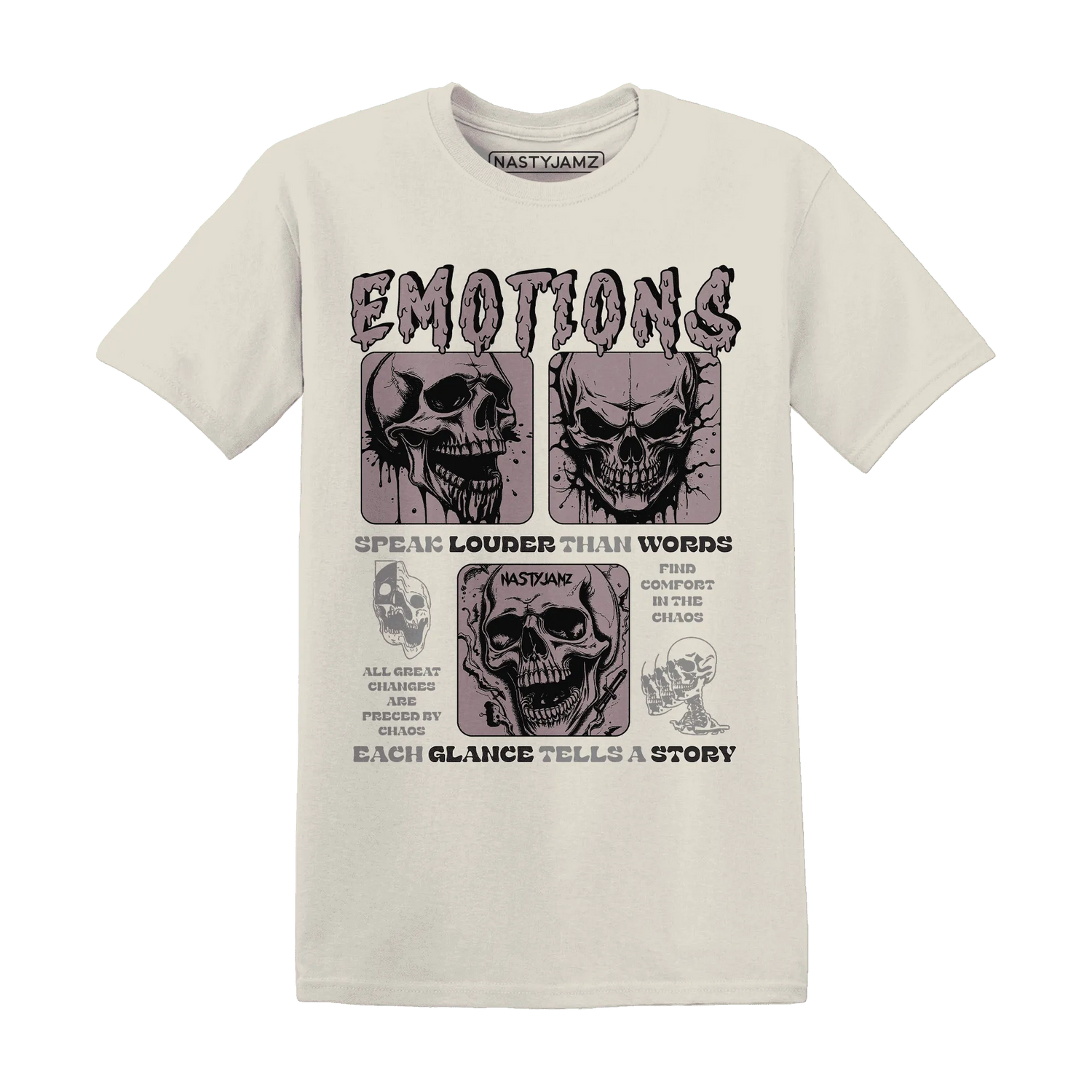 Black-Violet-Ore-3s-NastyJamz-T-Shirt-Match-Emotions-Skull