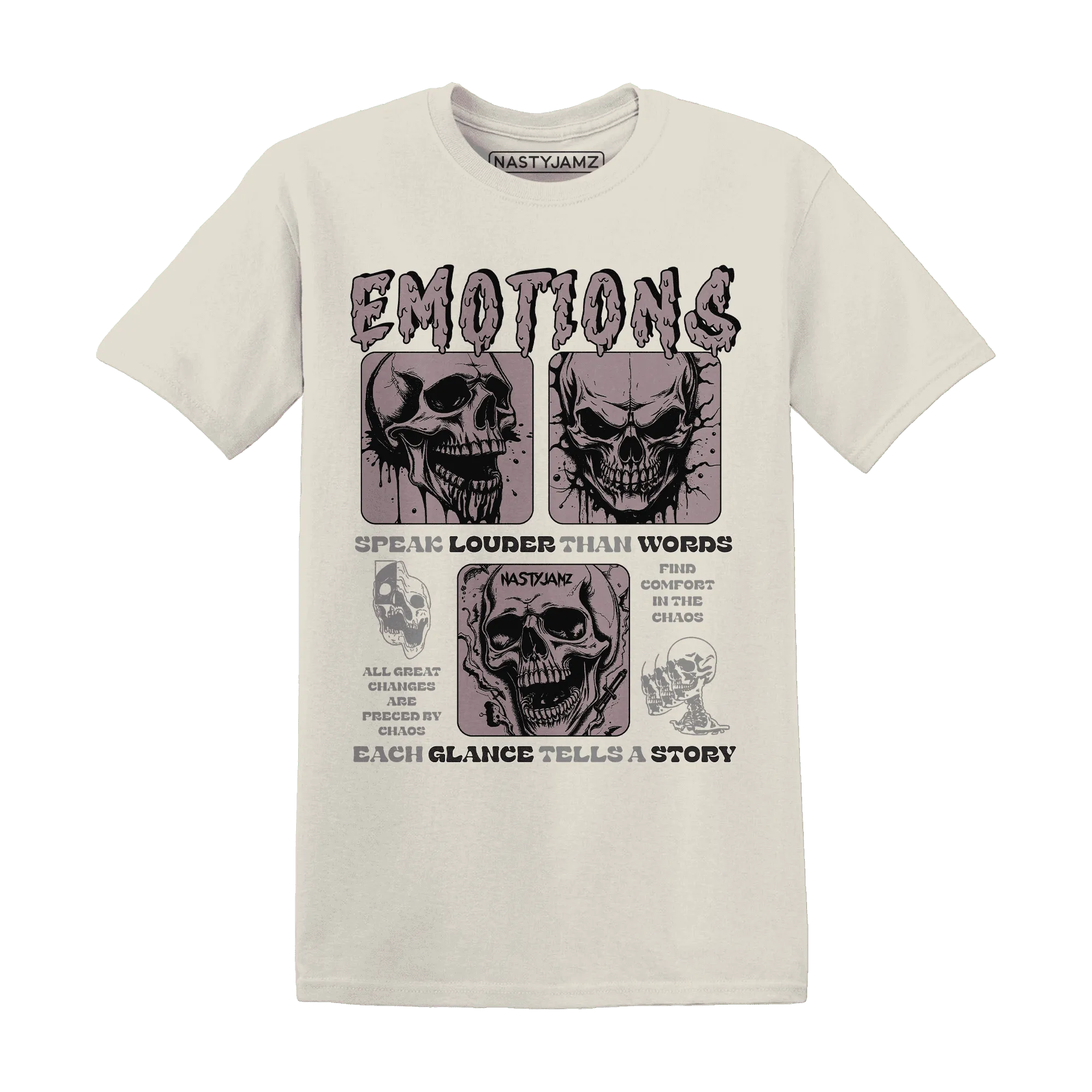 Black-Violet-Ore-3s-NastyJamz-T-Shirt-Match-Emotions-Skull