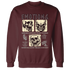 NastyJamz-Burgundy-Crush-3s-Sweatshirt-Match-Emotions-Skull