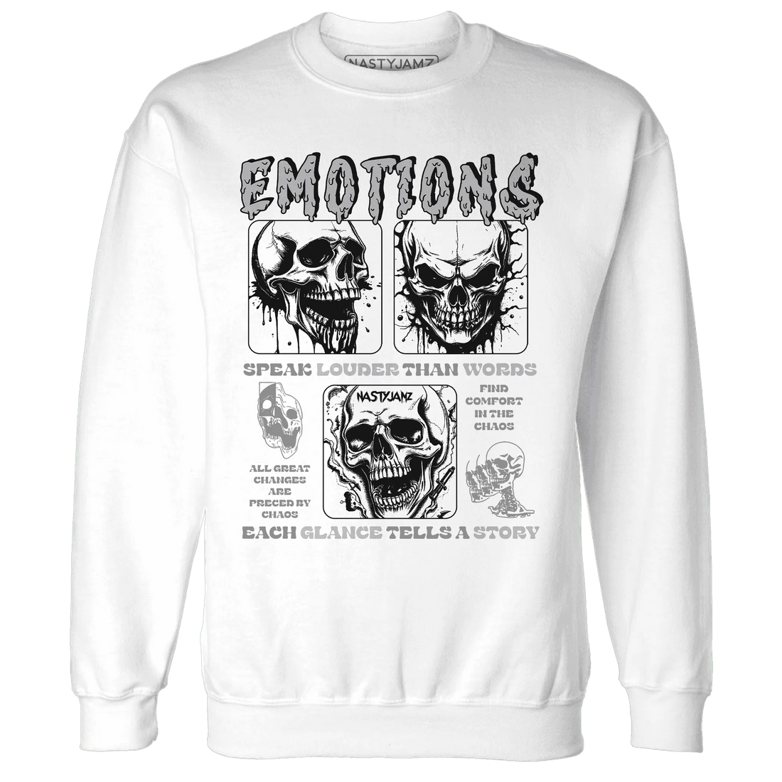 NastyJamz-Cement-Grey-3s-Sweatshirt-Match-Emotions-Skull