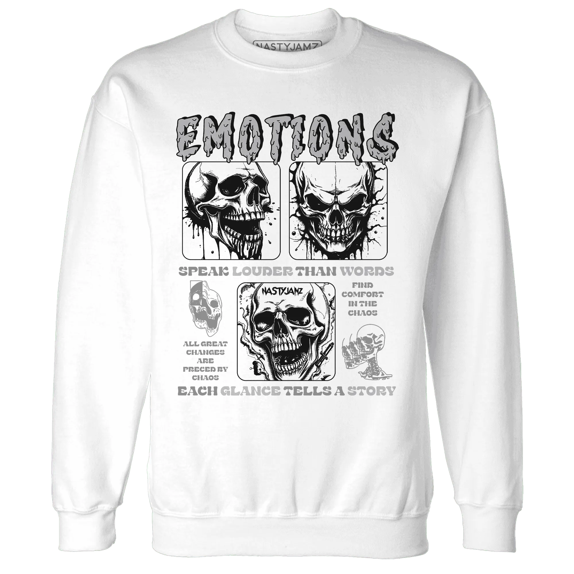 NastyJamz-Cement-Grey-3s-Sweatshirt-Match-Emotions-Skull