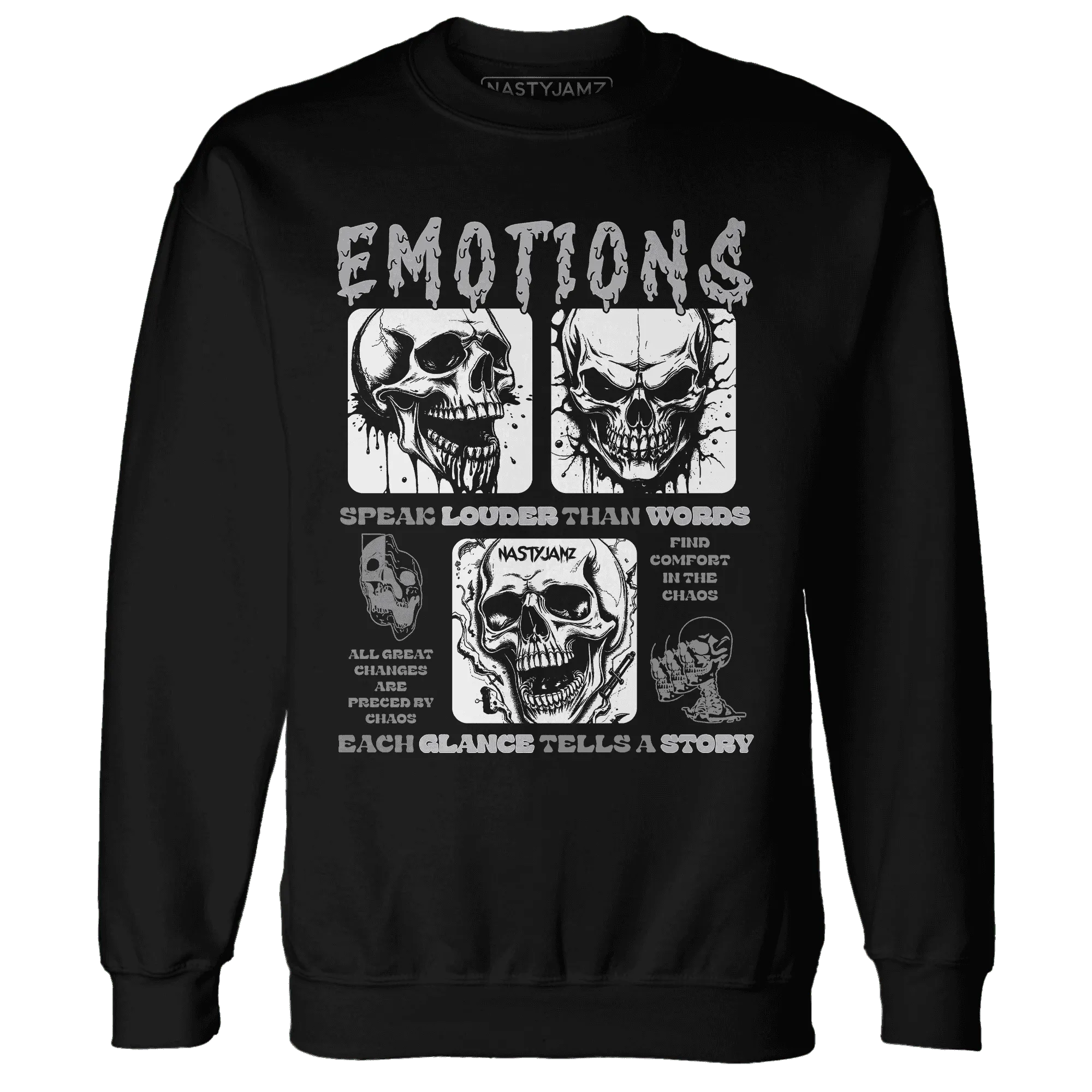 NastyJamz-Cement-Grey-3s-Sweatshirt-Match-Emotions-Skull