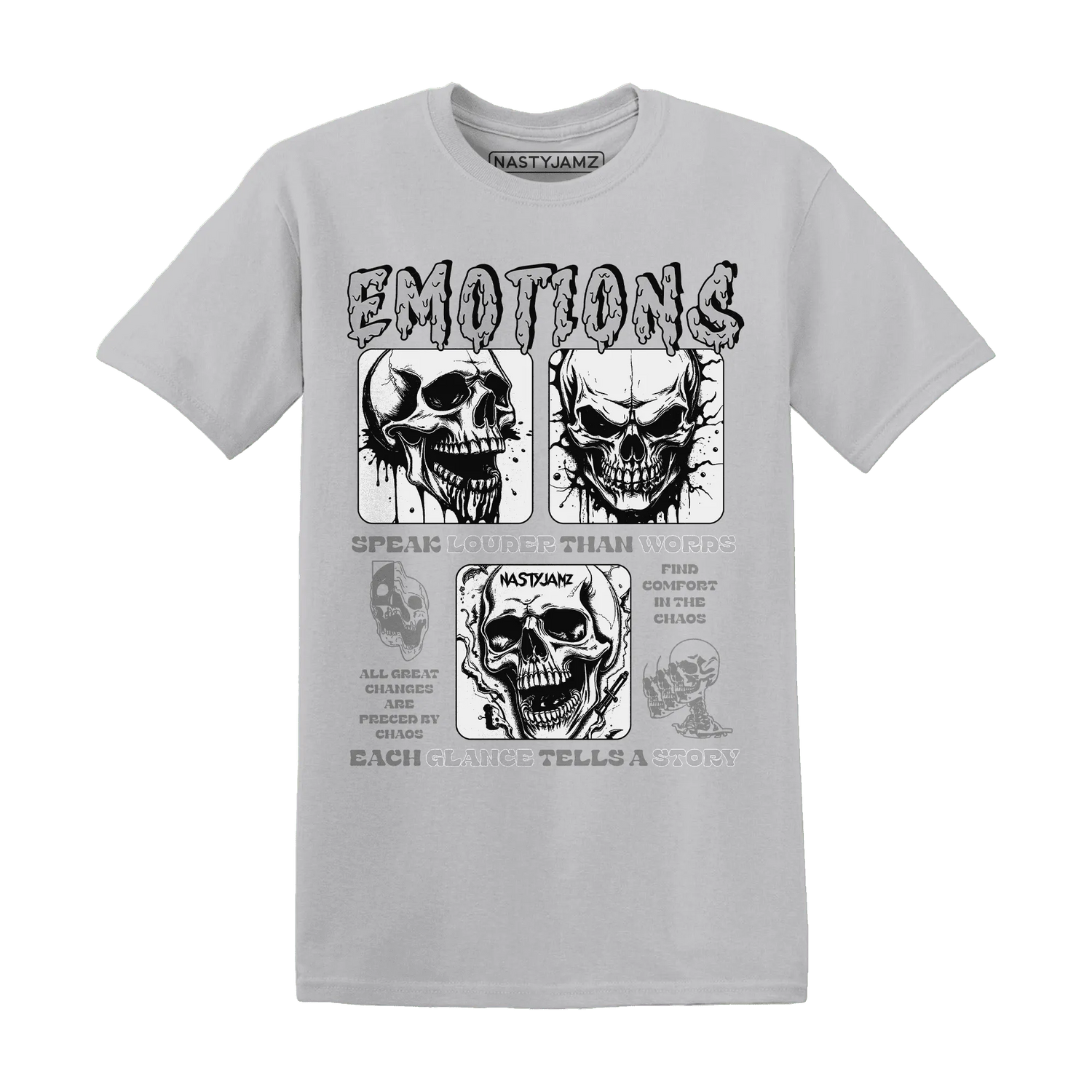 NastyJamz-Cement-Grey-3s-T-Shirt-Match-Emotions-Skull