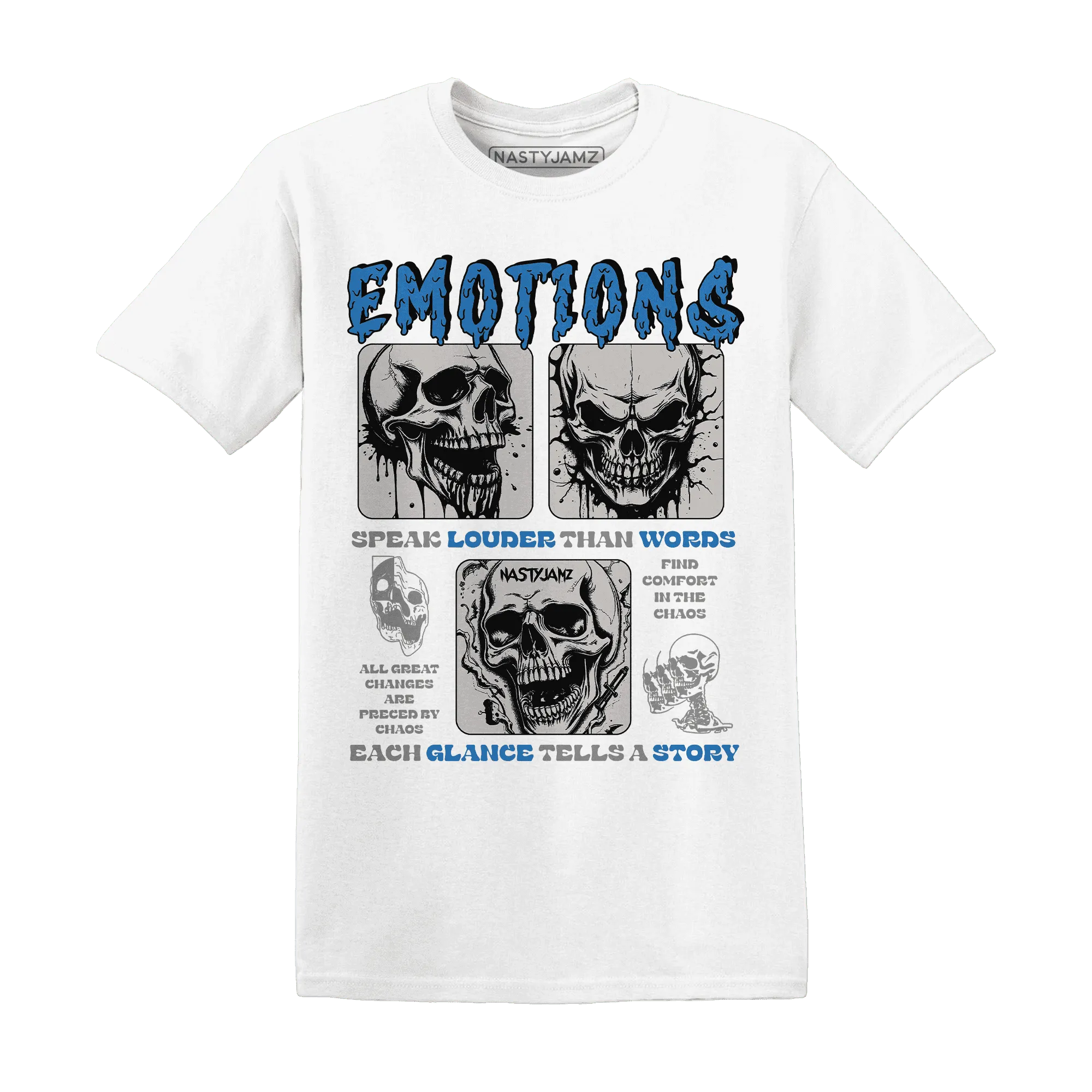 NastyJamz-Industrial-Blue-4s-T-Shirt-Match-Emotions-Skull