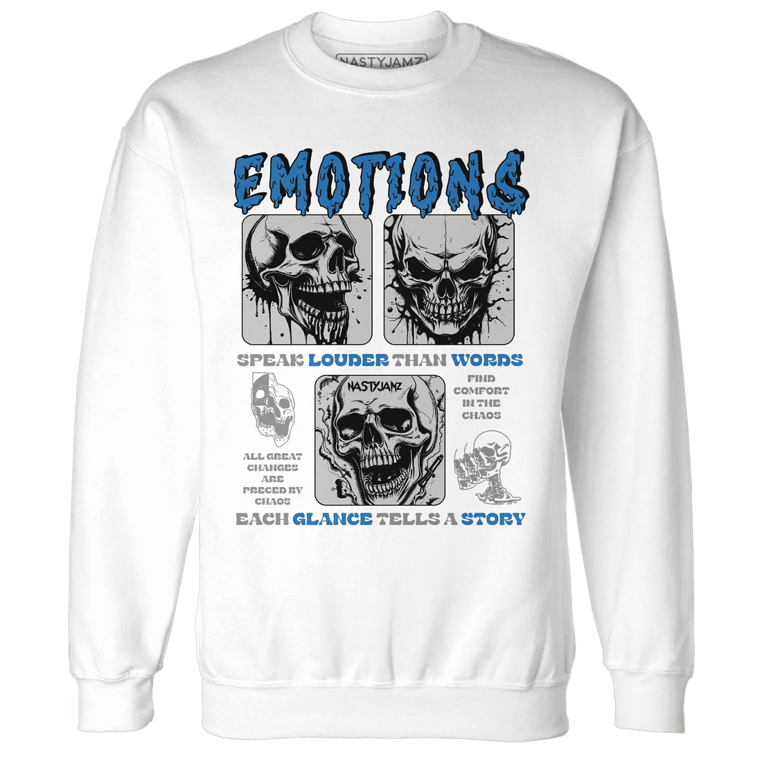 NastyJamz-Industrial-Blue-4s-Sweatshirt-Match-Emotions-Skull