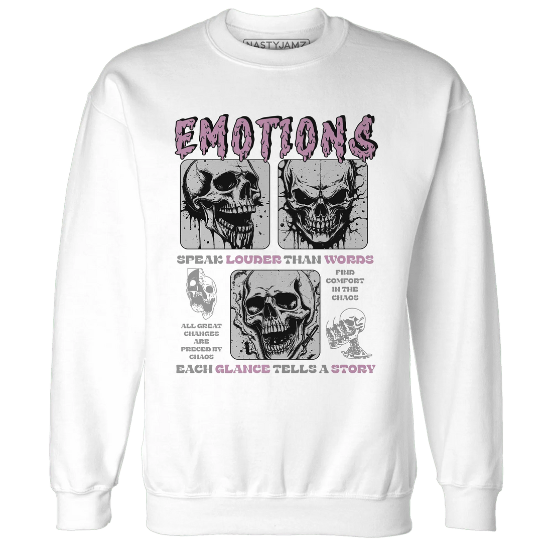 Orchid-Neutral-Grey-Black-White-4s-NastyJamz-Sweatshirt-Match-Emotions-Skull