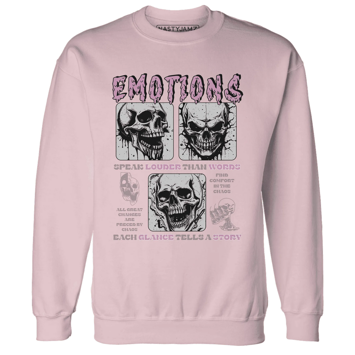 Orchid-Neutral-Grey-Black-White-4s-NastyJamz-Sweatshirt-Match-Emotions-Skull