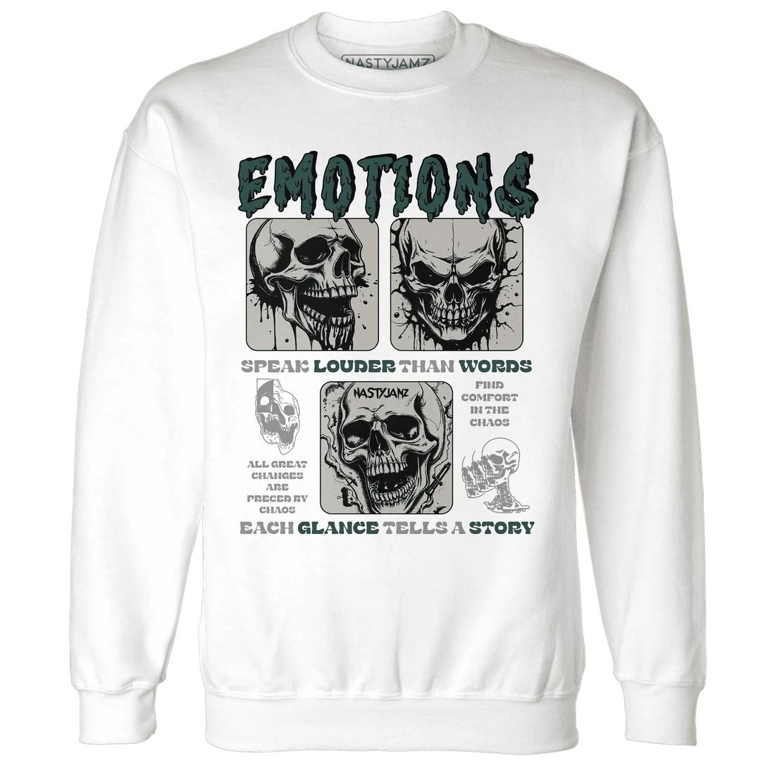 NastyJamz-Oxidized-Green-4s-Sweatshirt-Match-Emotions-Skull