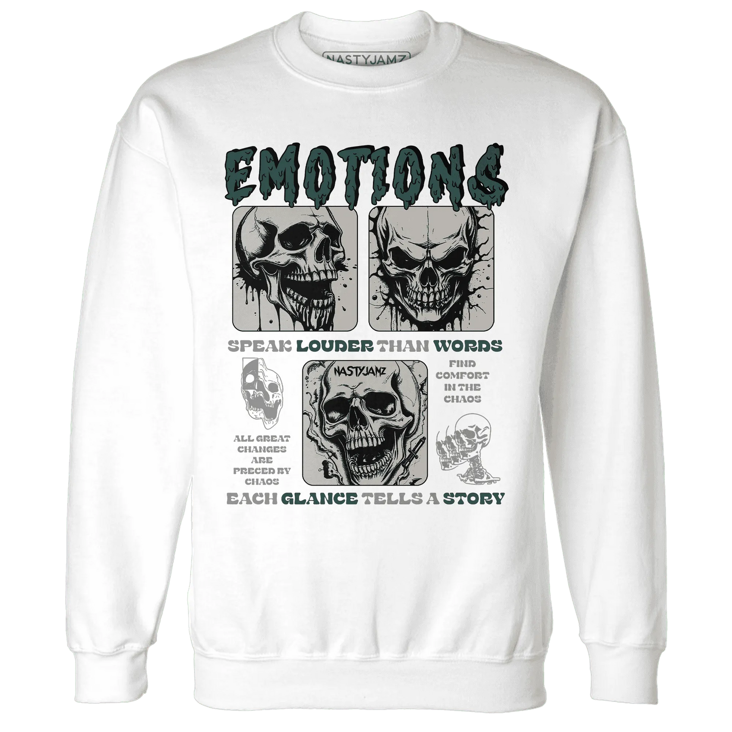 NastyJamz-Oxidized-Green-4s-Sweatshirt-Match-Emotions-Skull