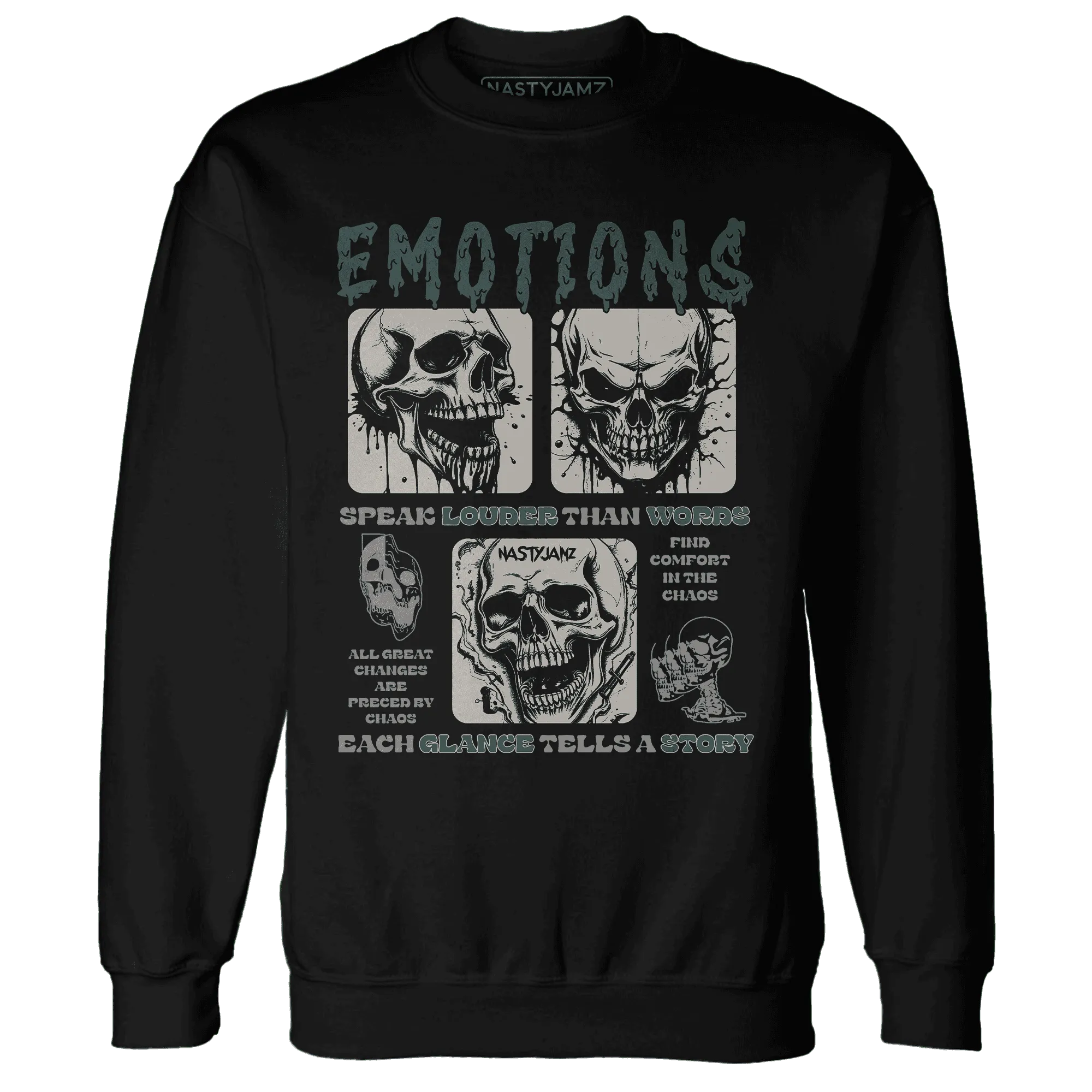 NastyJamz-Oxidized-Green-4s-Sweatshirt-Match-Emotions-Skull