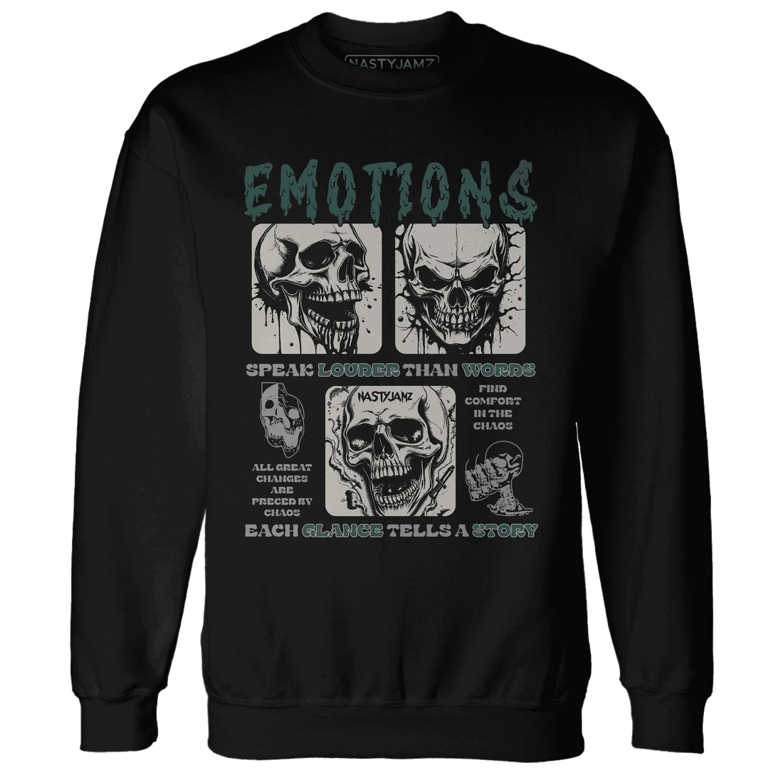 Oxidized-Green-4s-NastyJamz-Sweatshirt-Match-Emotions-Skull