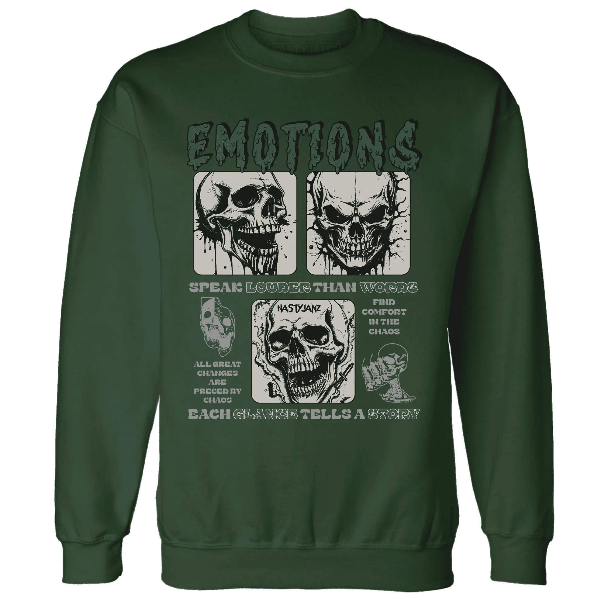 NastyJamz-Oxidized-Green-4s-Sweatshirt-Match-Emotions-Skull