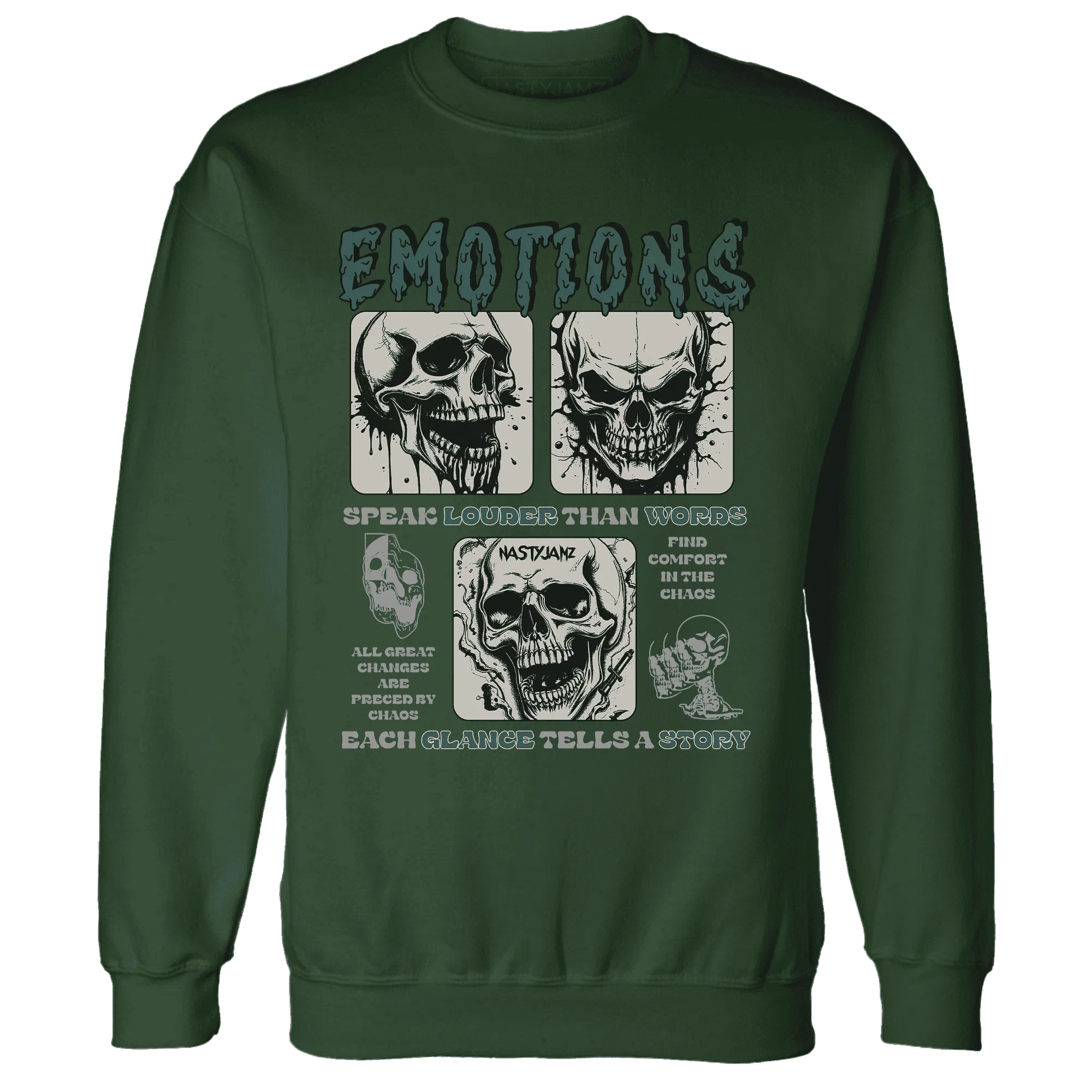 Oxidized-Green-4s-NastyJamz-Sweatshirt-Match-Emotions-Skull
