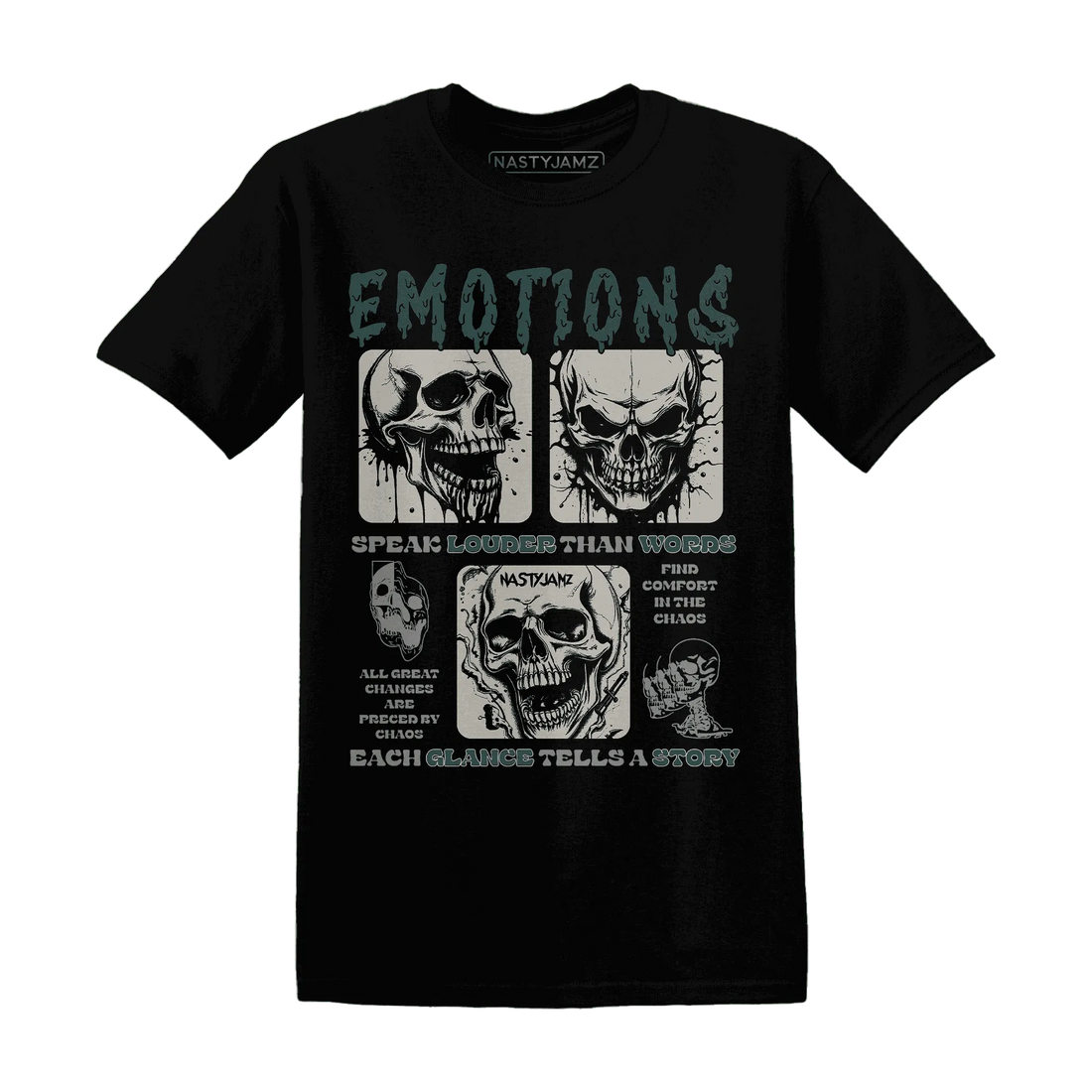 NastyJamz-Oxidized-Green-4s-T-Shirt-Match-Emotions-Skull