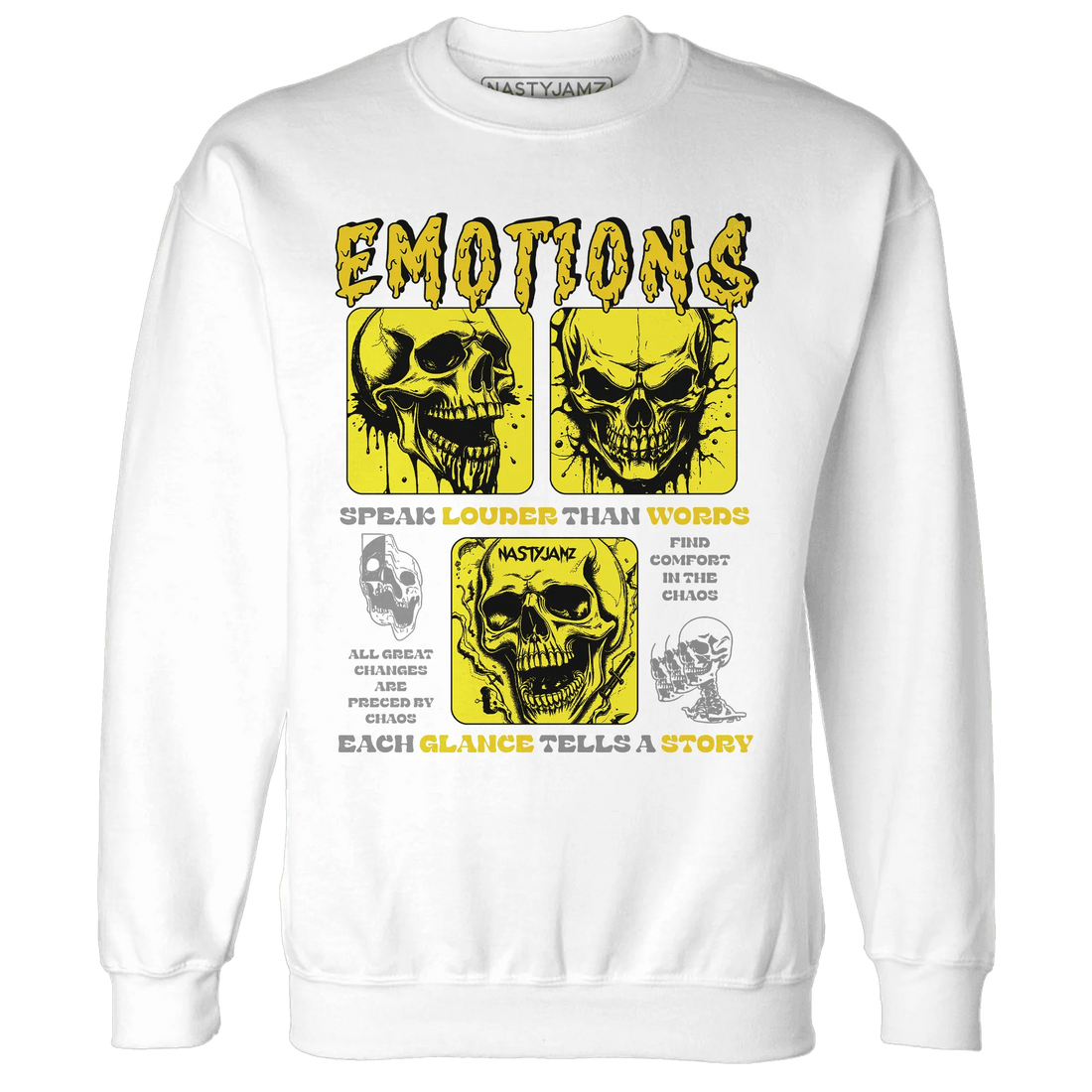 NastyJamz-Vivid-Sulfur-4s-Sweatshirt-Match-Emotions-Skull