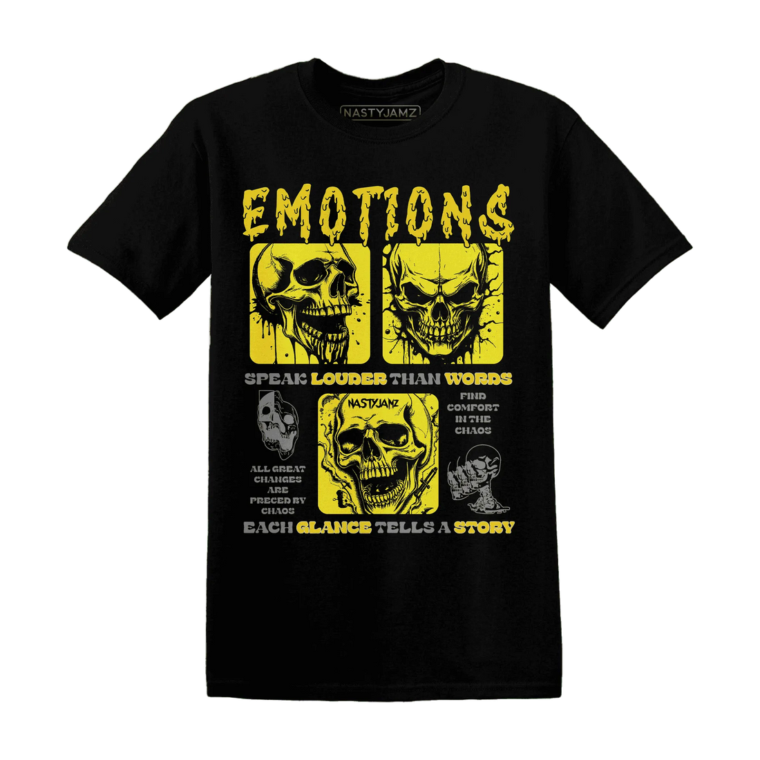 NastyJamz-Vivid-Sulfur-4s-T-Shirt-Match-Emotions-Skull