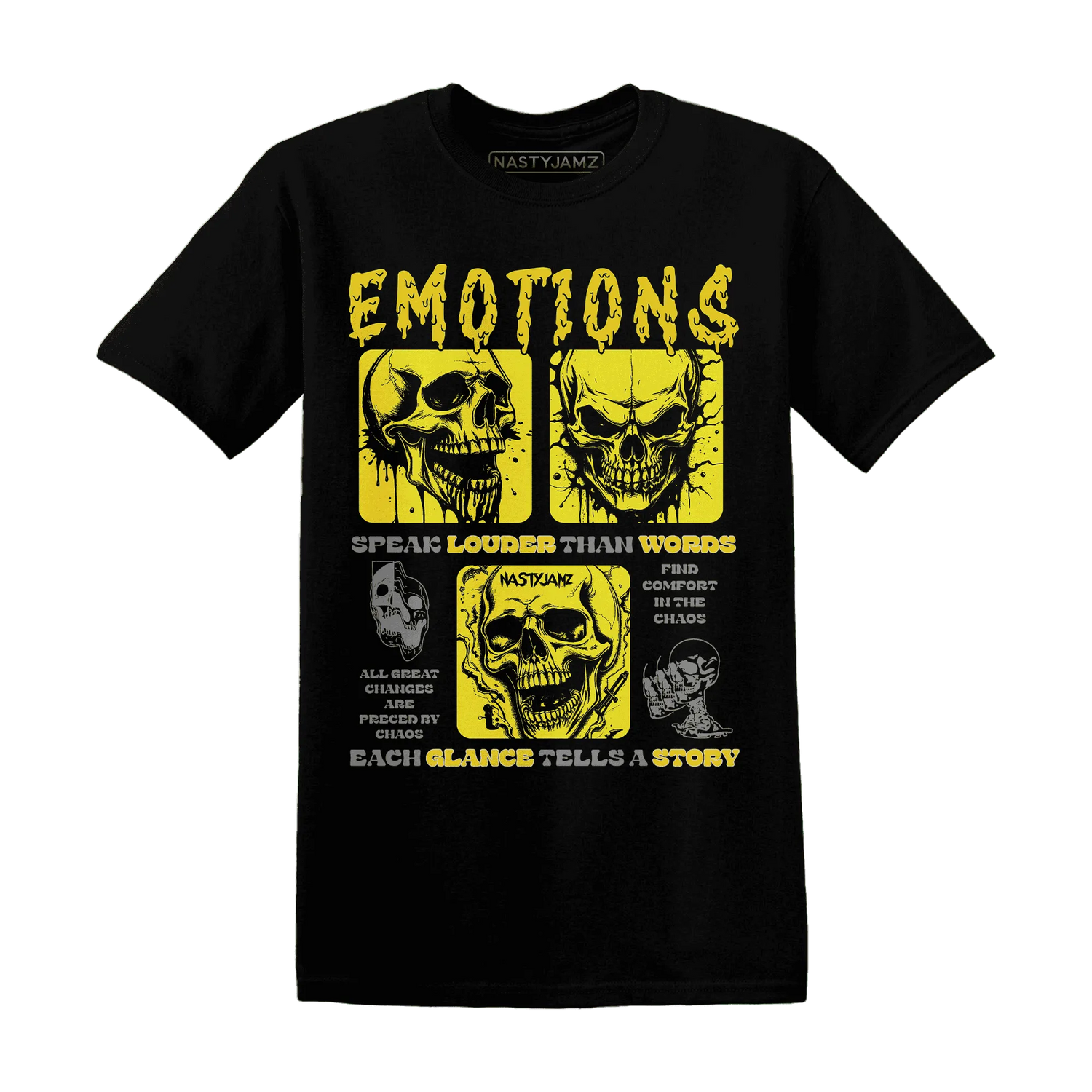 NastyJamz-Vivid-Sulfur-4s-T-Shirt-Match-Emotions-Skull