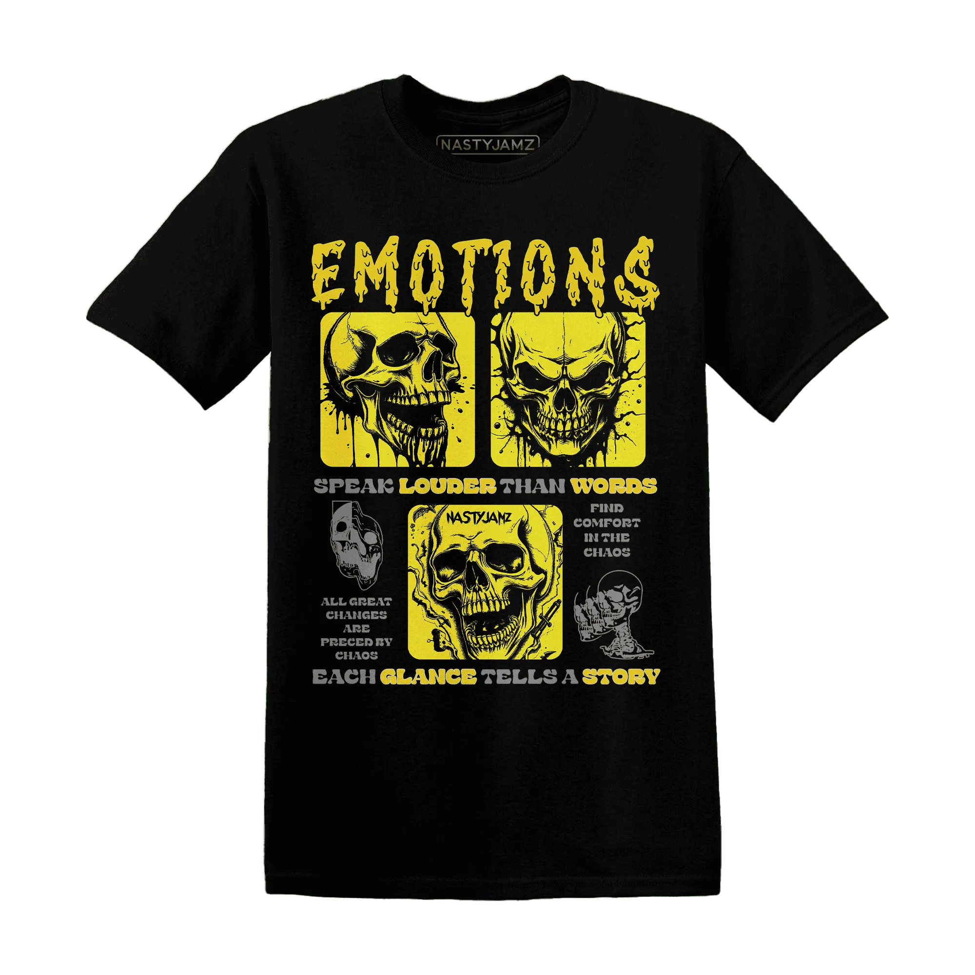 NastyJamz-Vivid-Sulfur-4s-T-Shirt-Match-Emotions-Skull