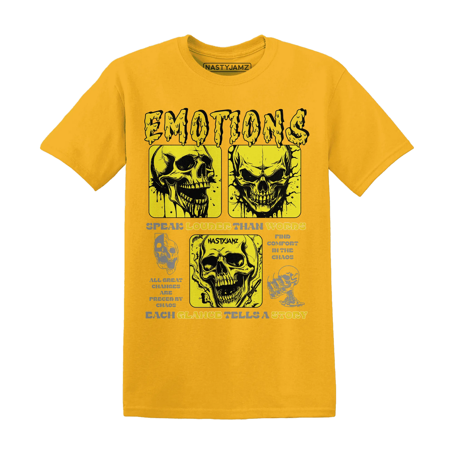 NastyJamz-Vivid-Sulfur-4s-T-Shirt-Match-Emotions-Skull