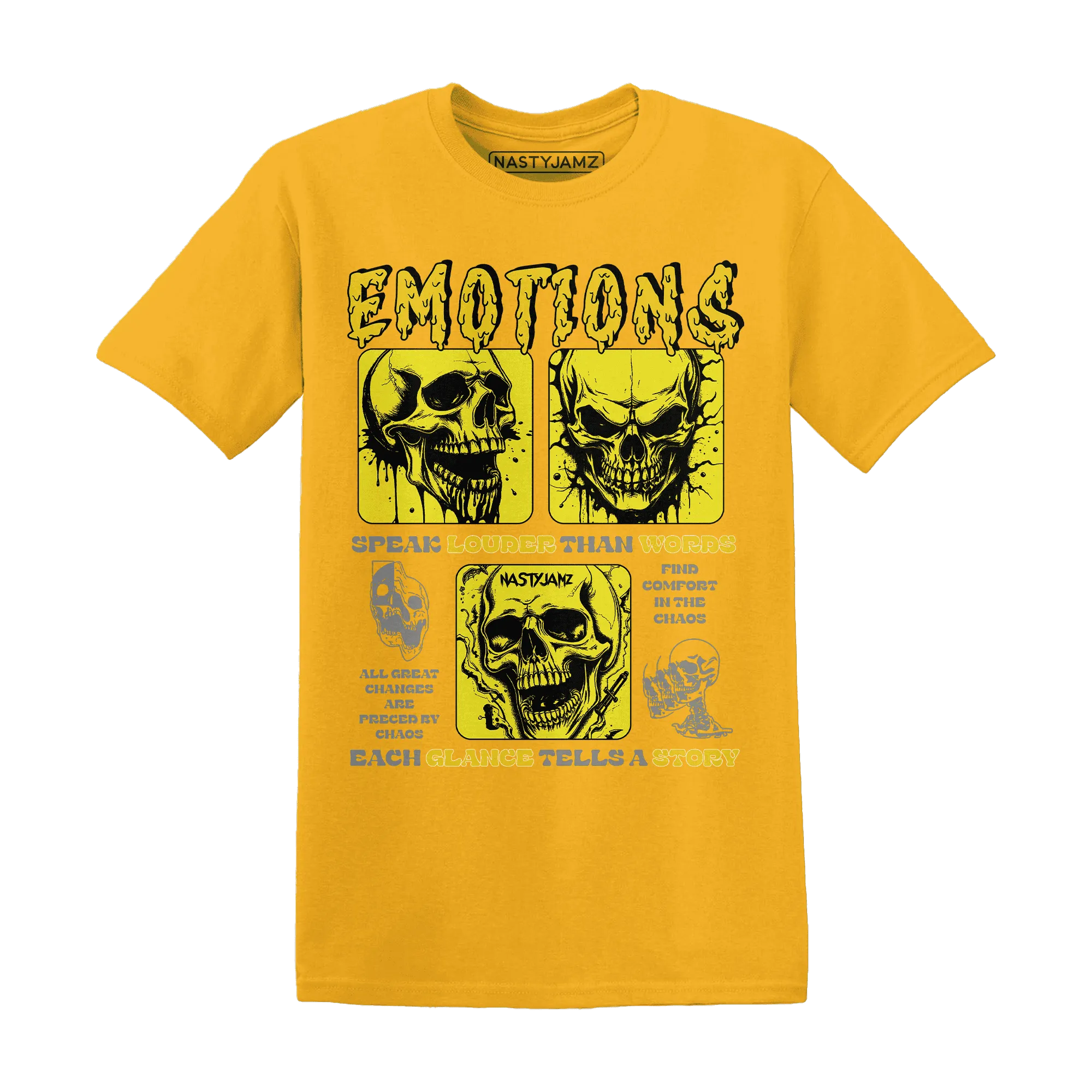 NastyJamz-Vivid-Sulfur-4s-T-Shirt-Match-Emotions-Skull