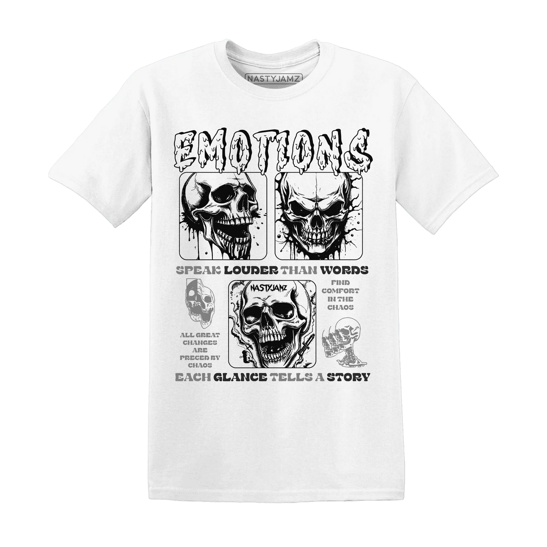 NastyJamz-White-Thunder-4s-T-Shirt-Match-Emotions-Skull