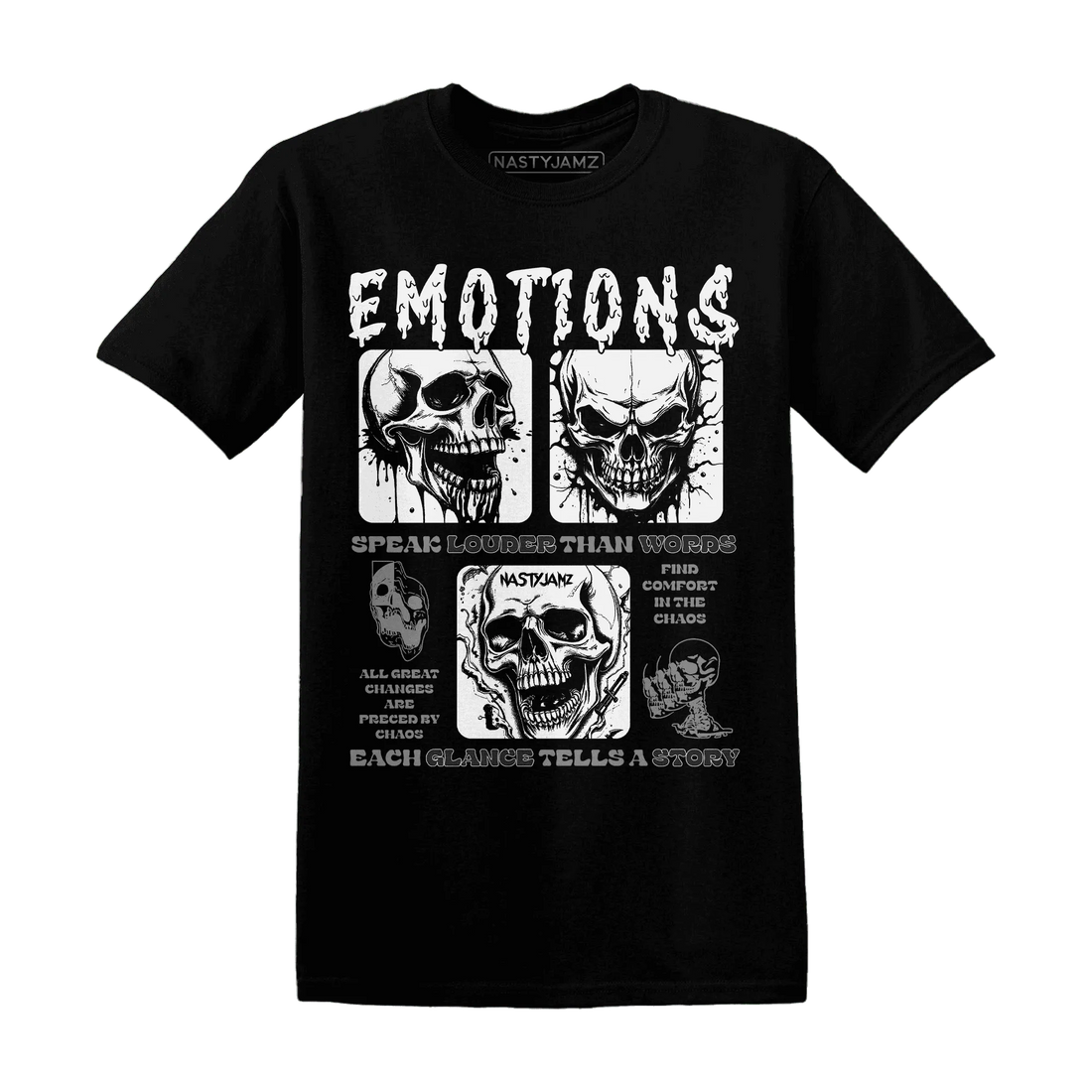 NastyJamz-White-Thunder-4s-T-Shirt-Match-Emotions-Skull