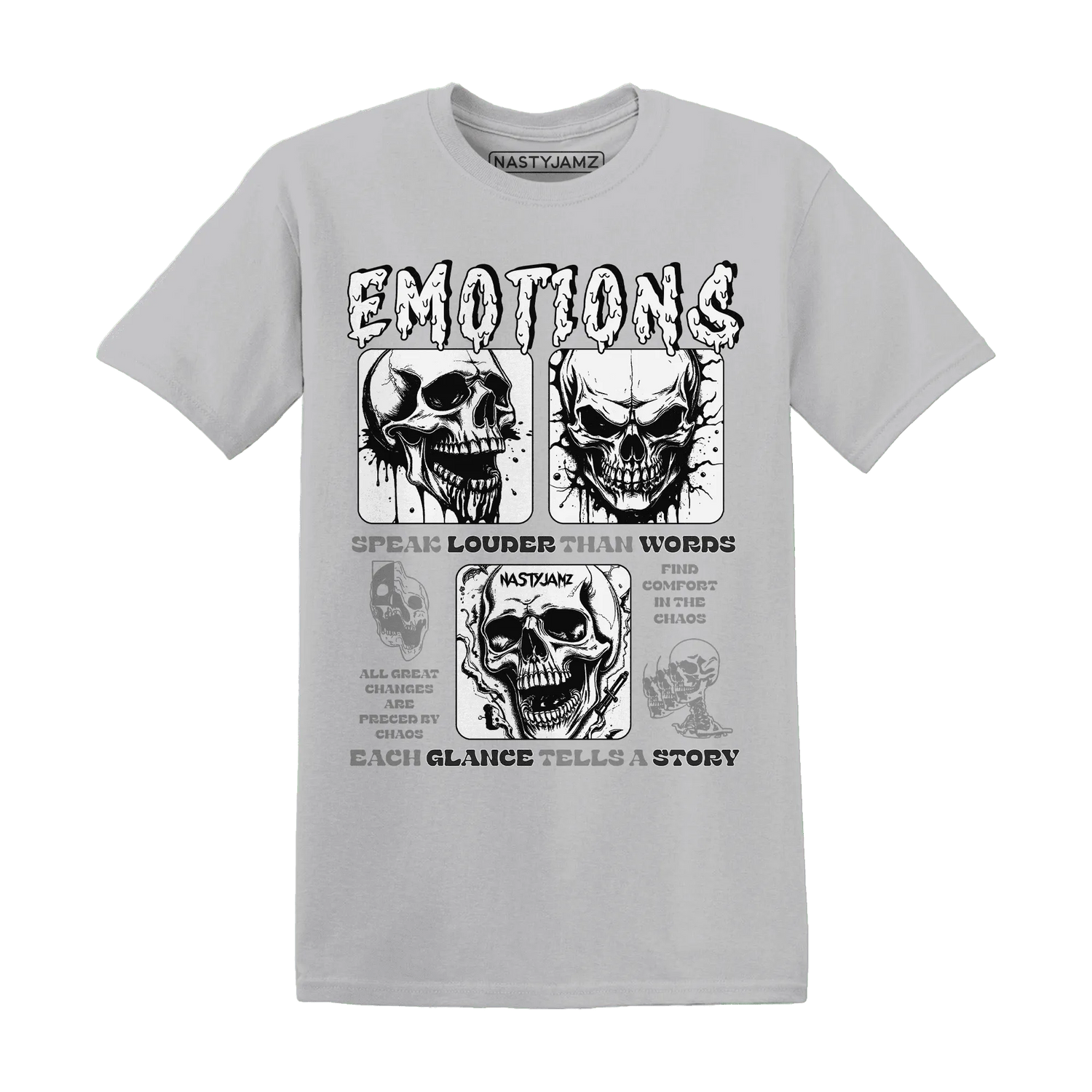 NastyJamz-White-Thunder-4s-T-Shirt-Match-Emotions-Skull