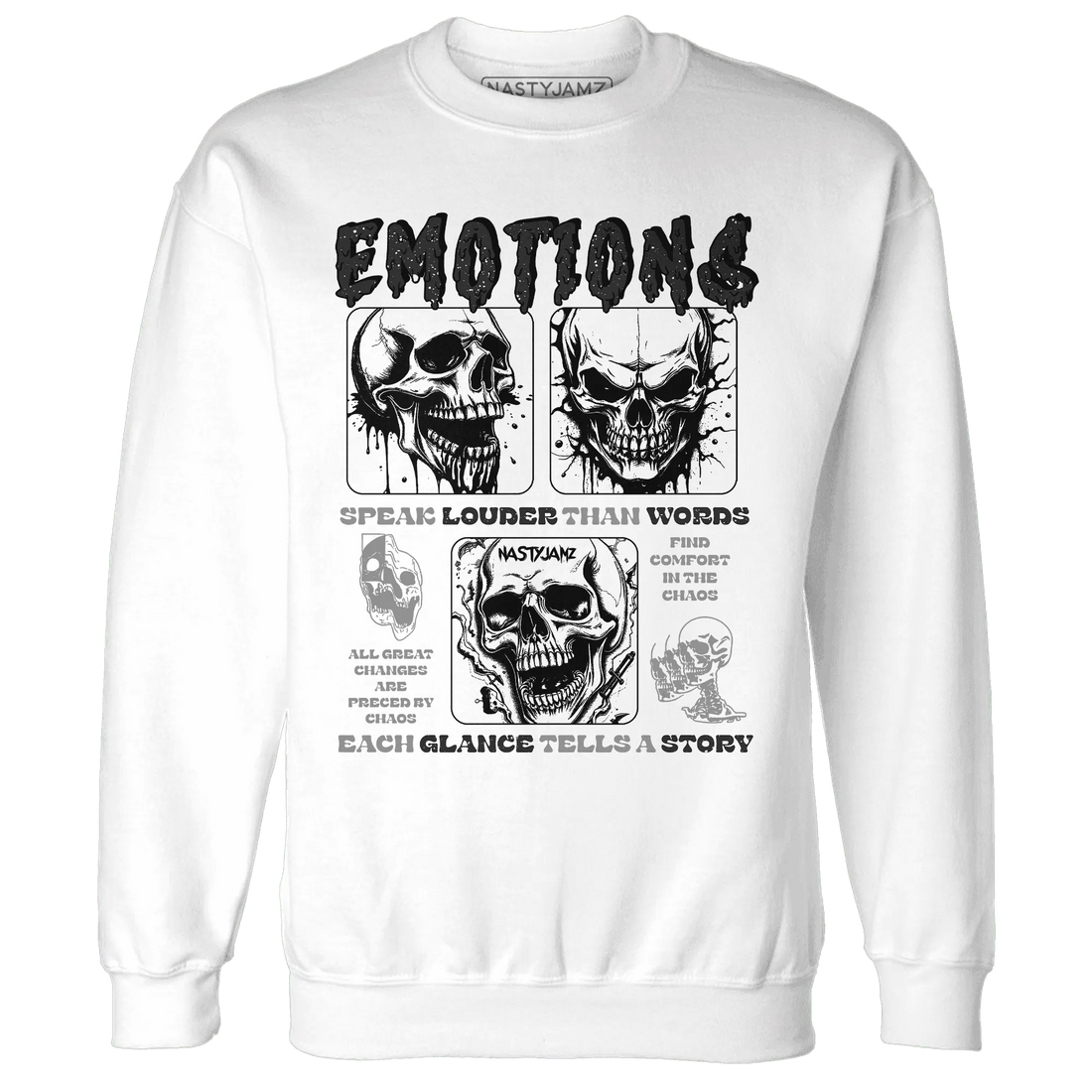 NastyJamz-Reverse-Oreo-6s-Sweatshirt-Match-Emotions-Skull