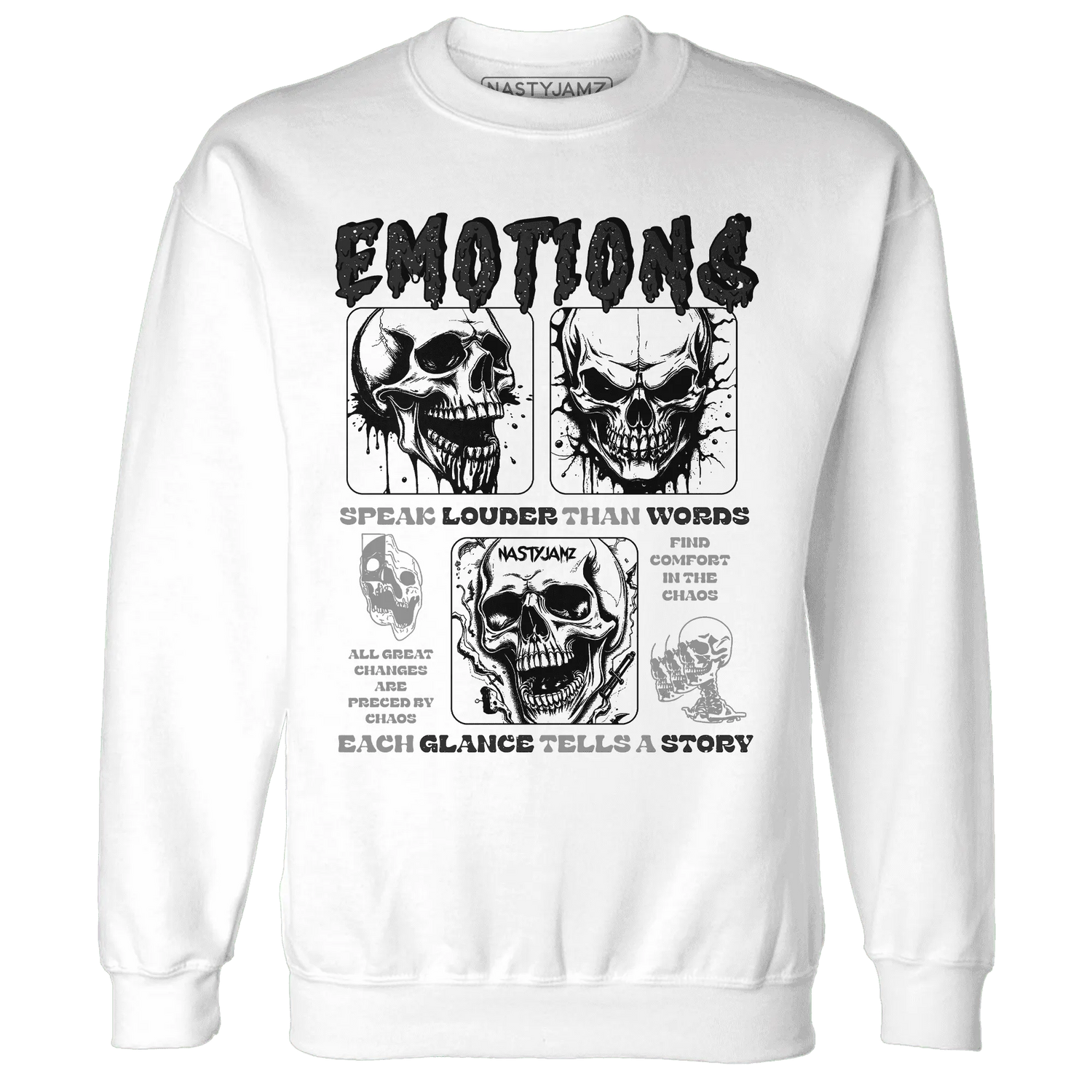 NastyJamz-Reverse-Oreo-6s-Sweatshirt-Match-Emotions-Skull