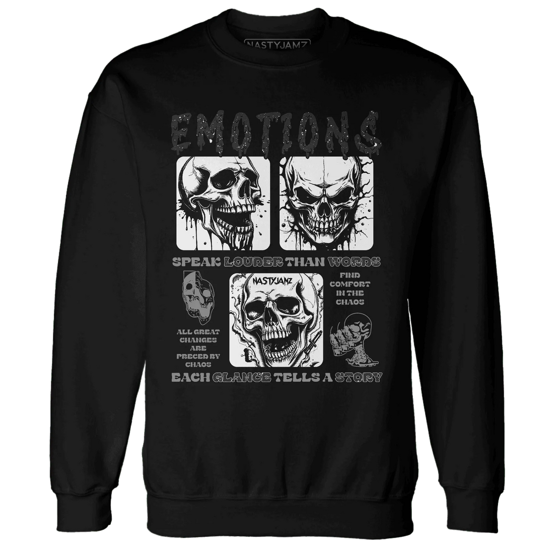 NastyJamz-Reverse-Oreo-6s-Sweatshirt-Match-Emotions-Skull
