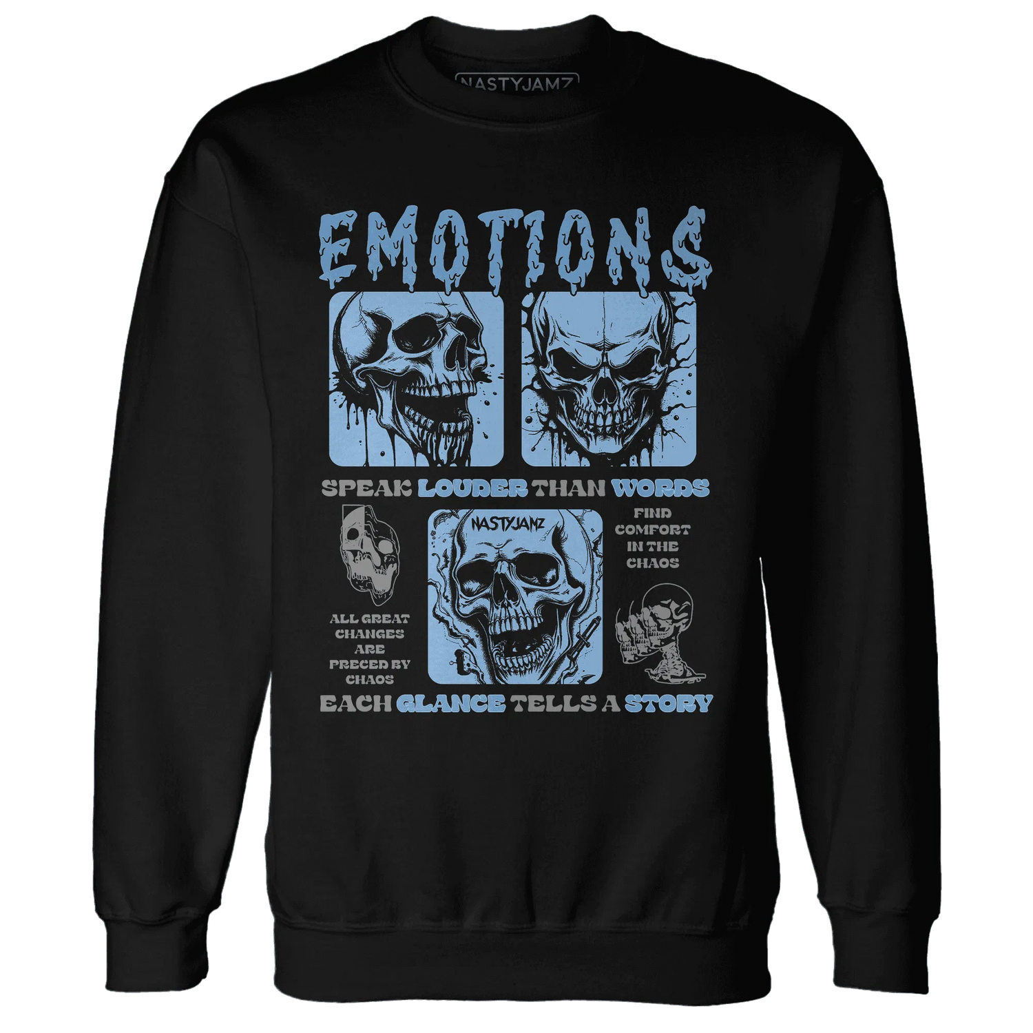 NastyJamz-AM-Plus-Black-Univercitii-Blue-Sweatshirt-Match-Emotions-Skull