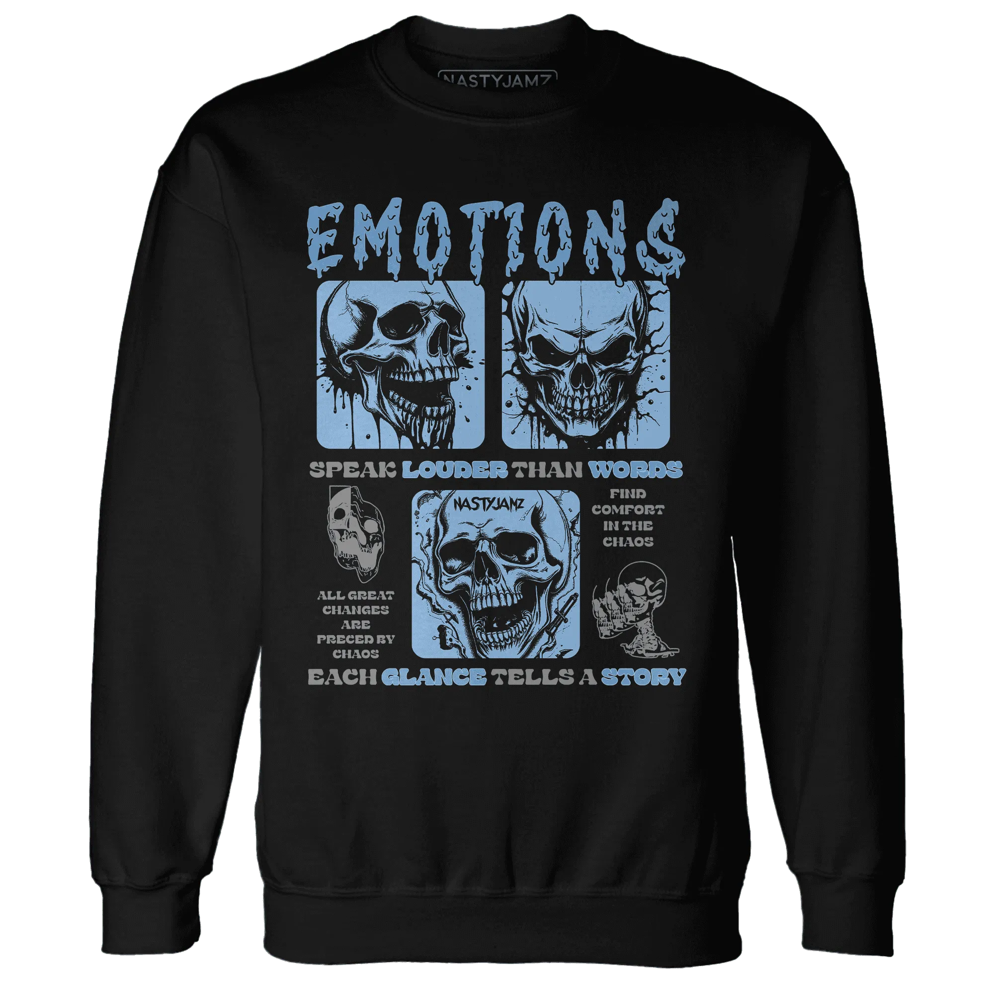 NastyJamz-AM-Plus-Black-Univercitii-Blue-Sweatshirt-Match-Emotions-Skull